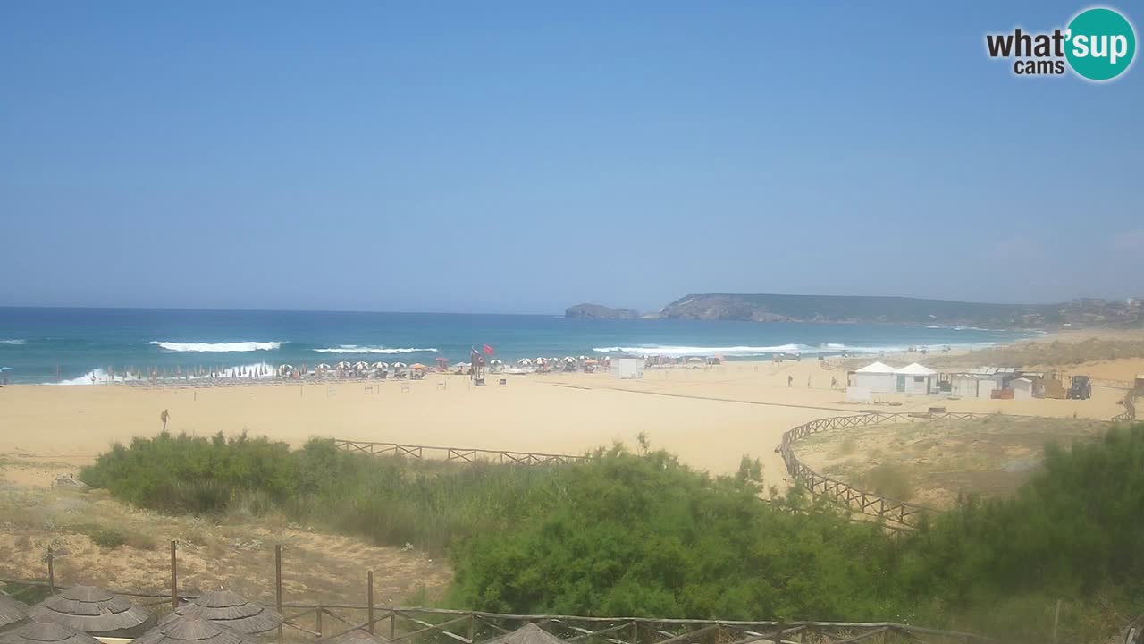 Cámara web Torre dei Corsari – Vista en directo de la playa desde Punta Usai