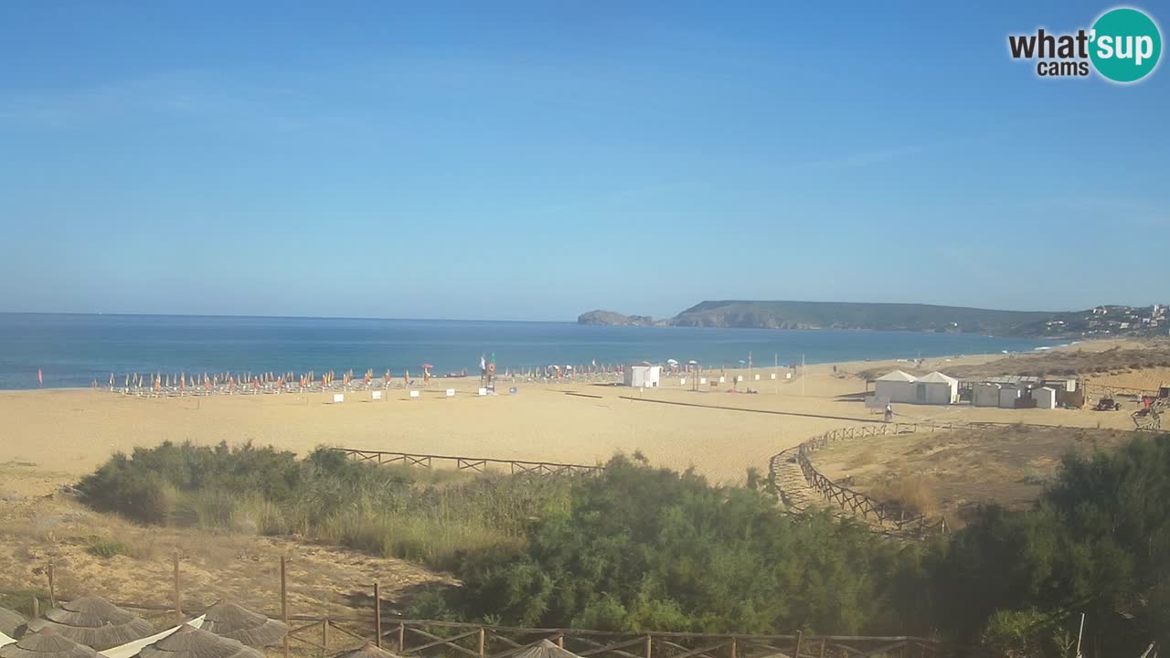 Web kamera Torre dei Corsari – Pogled uživo na plažu s Punta Usai