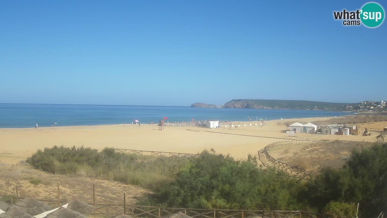 Webcam Torre dei Corsari – Vista live sulla spiaggia da Punta Usai