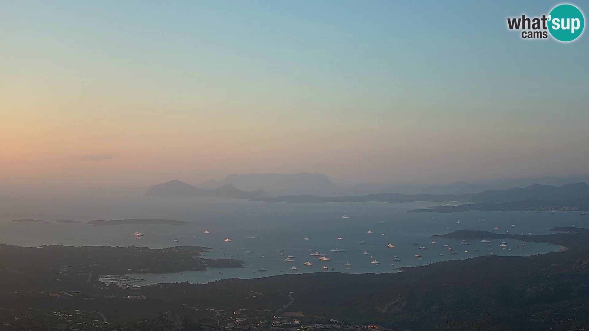 Monte Moro spletna kamera Costa Smeralda panoramski pogled na Sardinijo