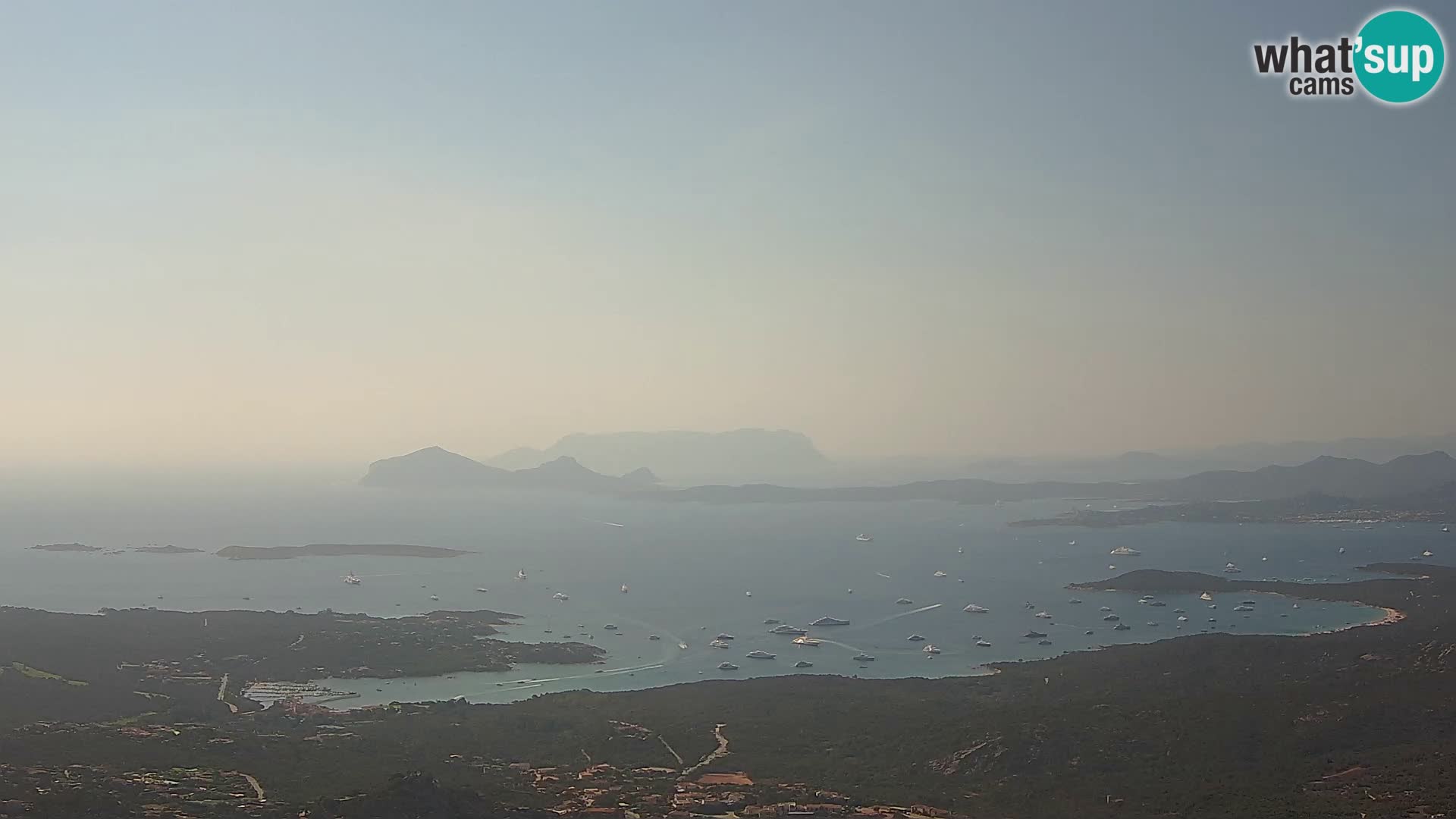 Monte Moro spletna kamera Costa Smeralda panoramski pogled na Sardinijo