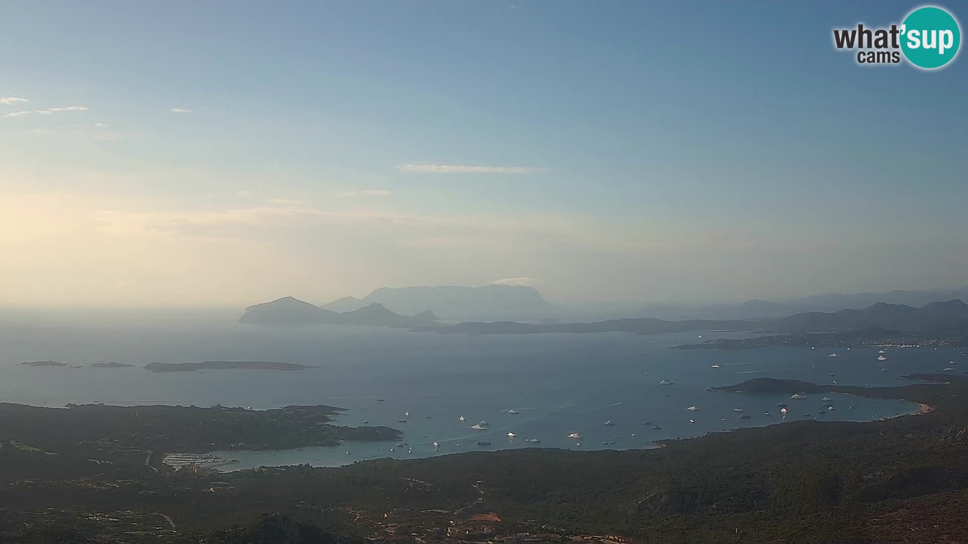 Monte Moro spletna kamera Costa Smeralda panoramski pogled na Sardinijo