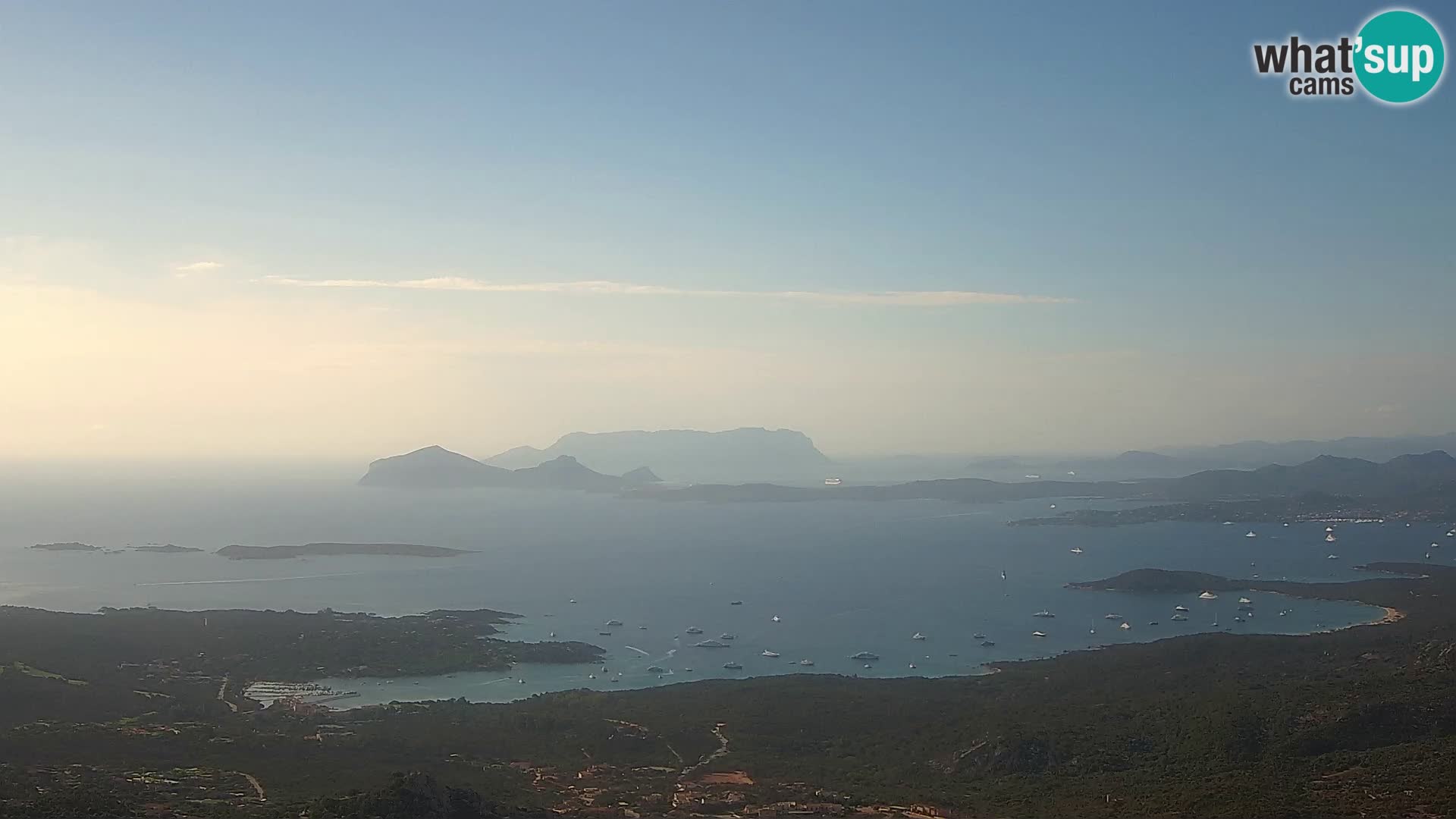 Monte Moro spletna kamera Costa Smeralda panoramski pogled na Sardinijo