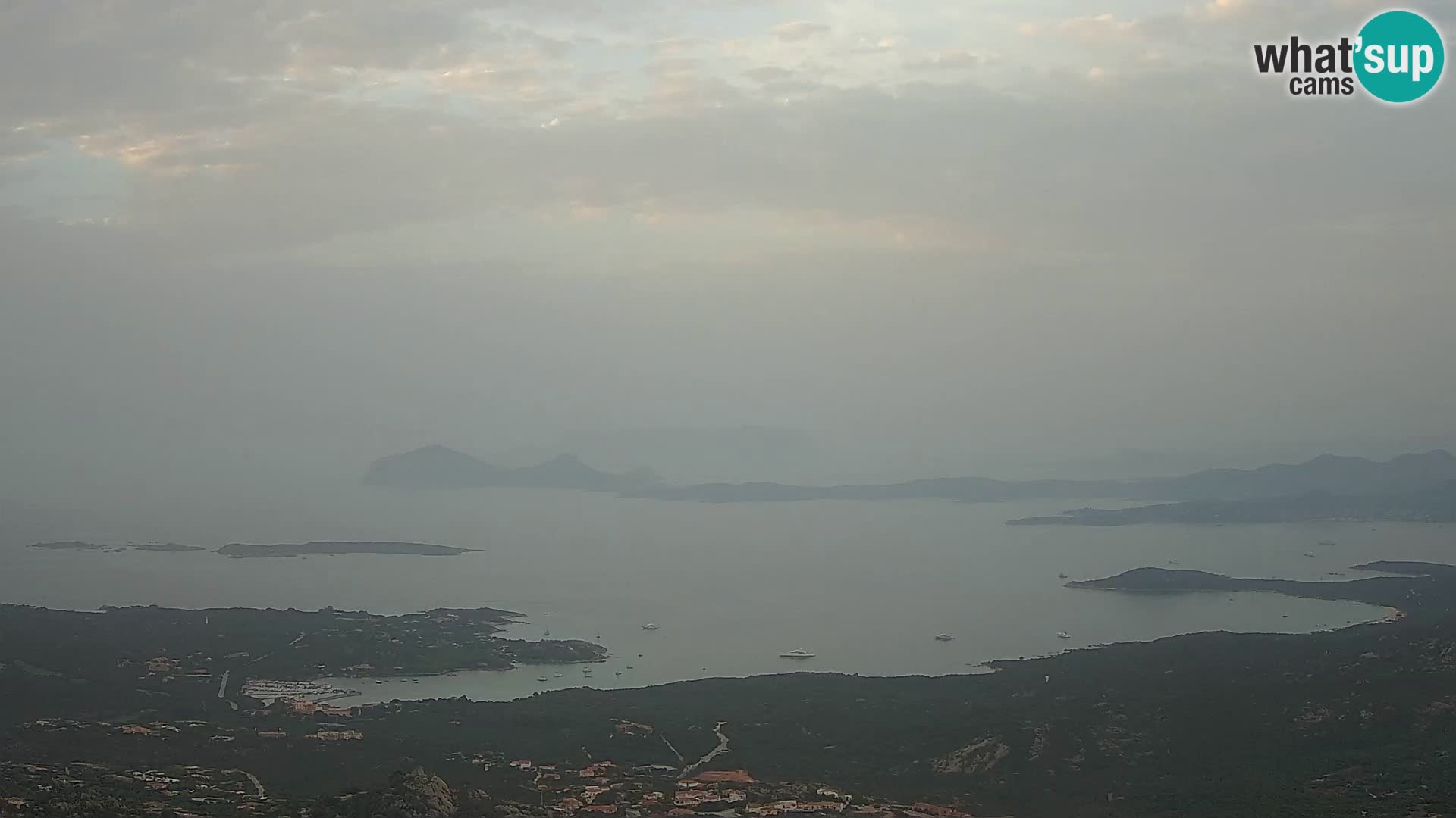 Monte Moro spletna kamera Costa Smeralda panoramski pogled na Sardinijo