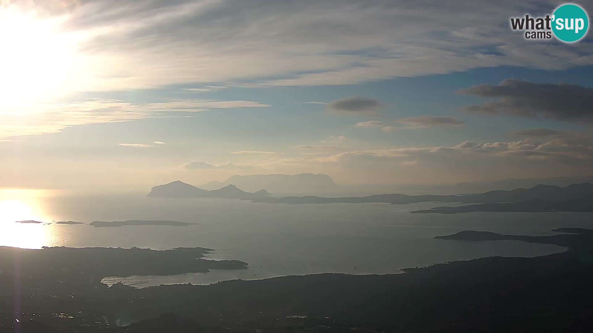 Monte Moro spletna kamera Costa Smeralda panoramski pogled na Sardinijo