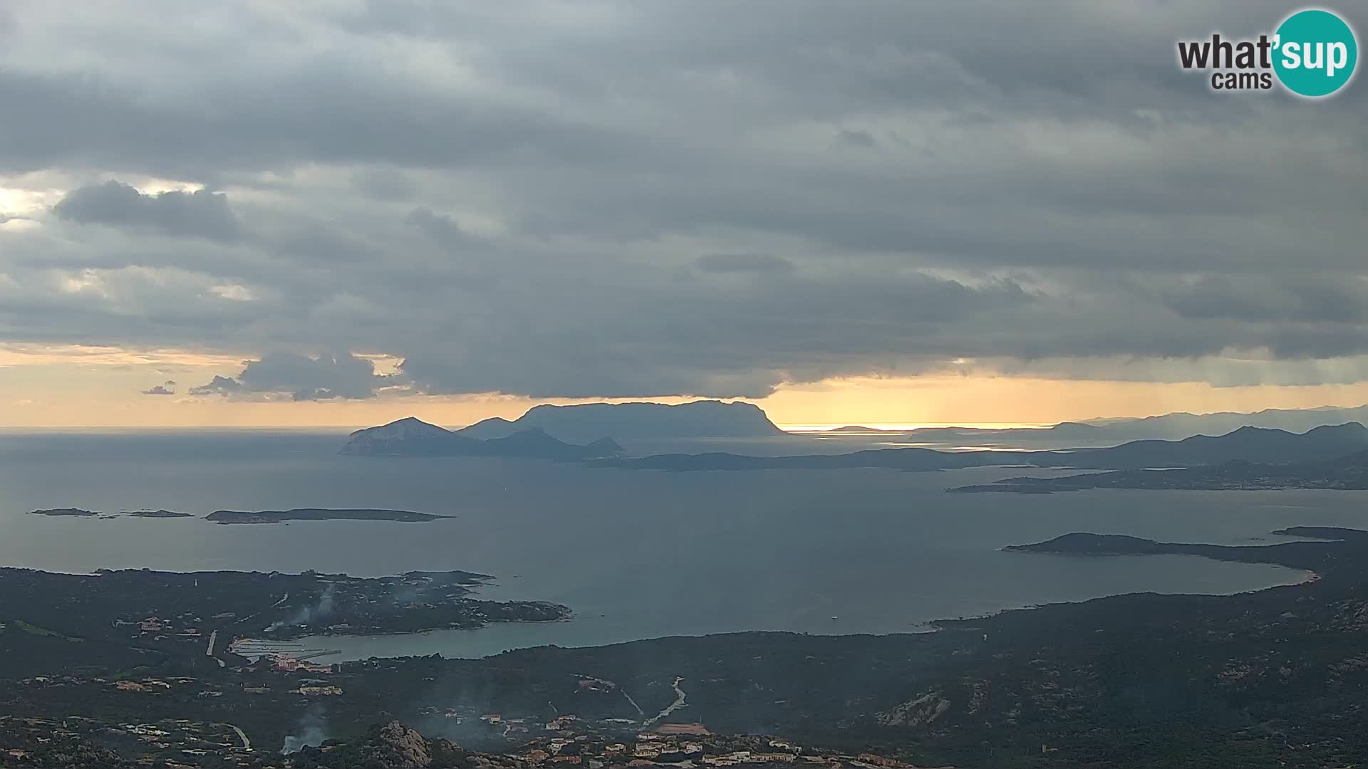 Monte Moro spletna kamera Costa Smeralda panoramski pogled na Sardinijo