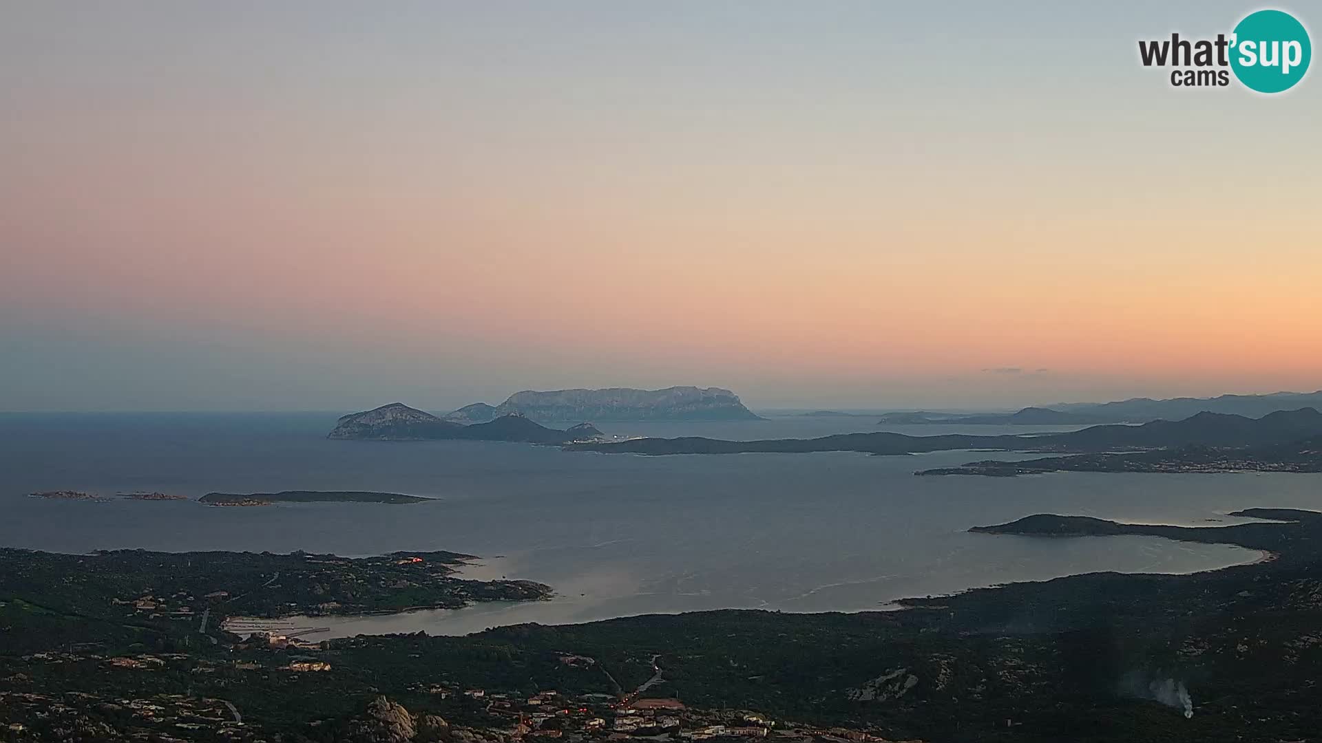 Monte Moro spletna kamera Costa Smeralda panoramski pogled na Sardinijo