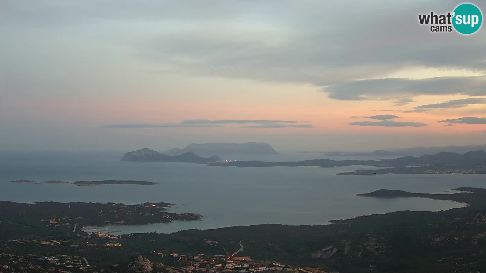 Monte Moro spletna kamera Costa Smeralda panoramski pogled na Sardinijo