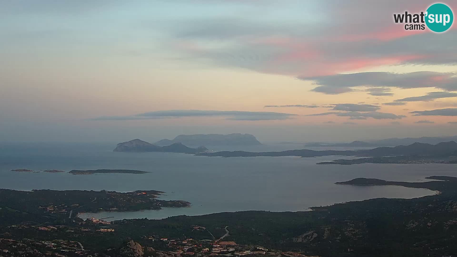 Monte Moro spletna kamera Costa Smeralda panoramski pogled na Sardinijo