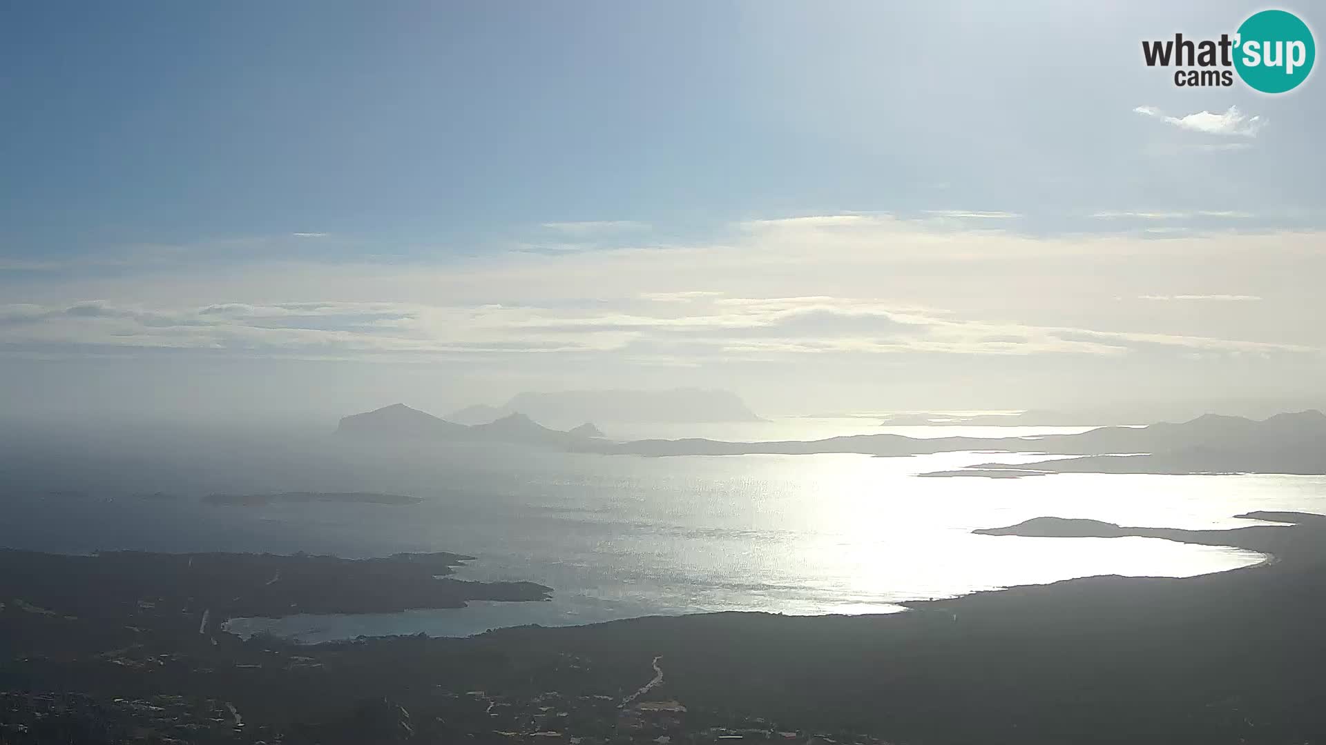 Monte Moro spletna kamera Costa Smeralda panoramski pogled na Sardinijo