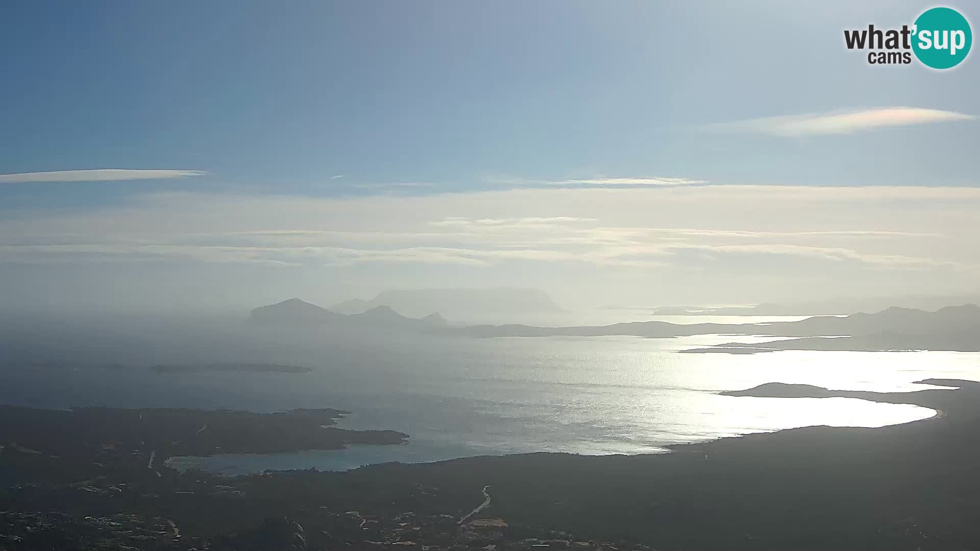 Monte Moro spletna kamera Costa Smeralda panoramski pogled na Sardinijo