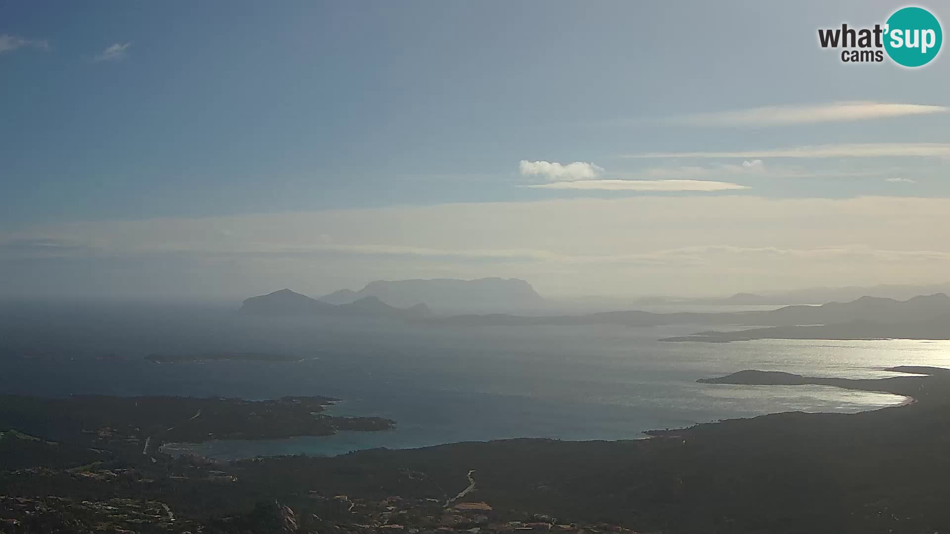 Monte Moro spletna kamera Costa Smeralda panoramski pogled na Sardinijo