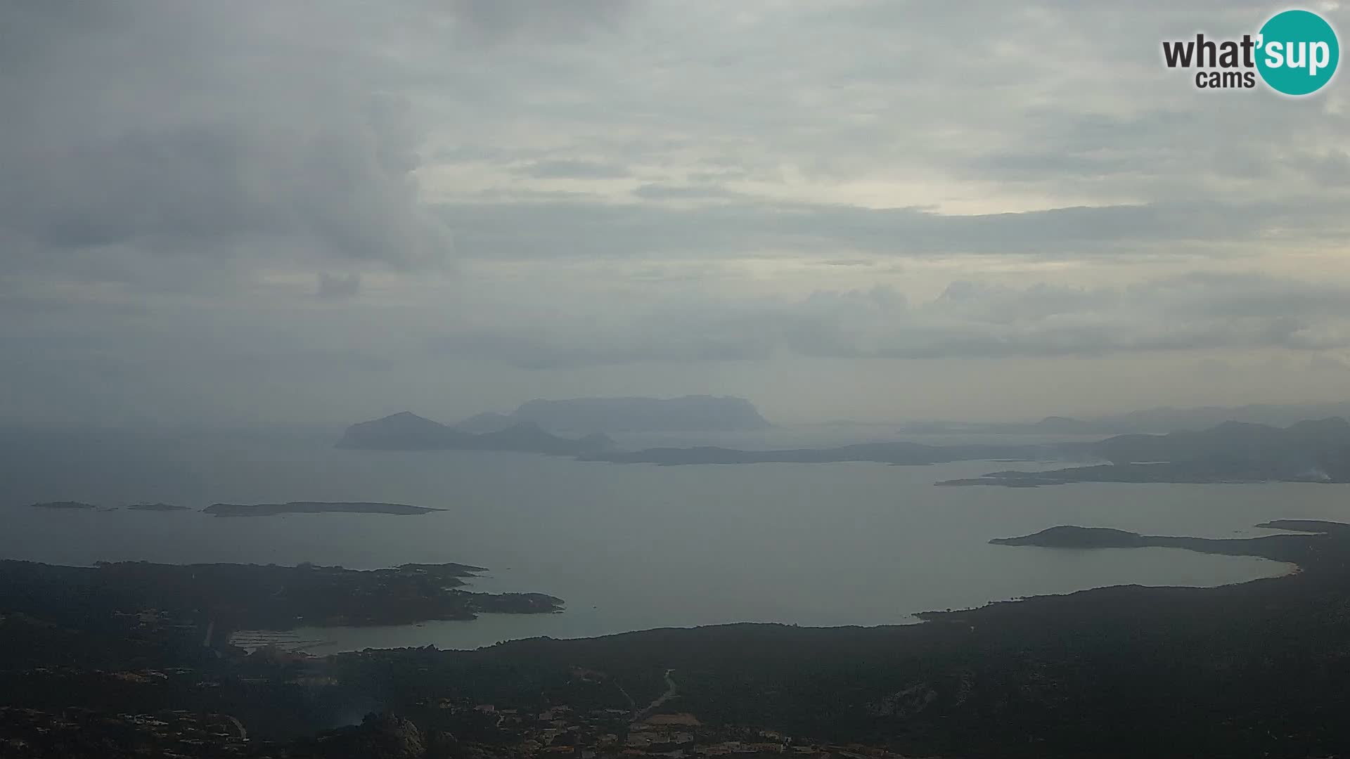 Monte Moro spletna kamera Costa Smeralda panoramski pogled na Sardinijo