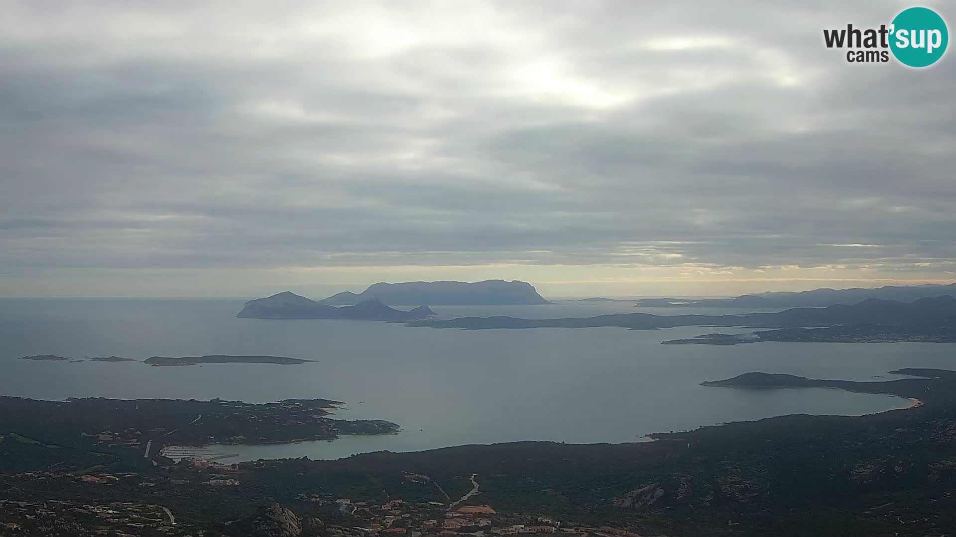 Monte Moro spletna kamera Costa Smeralda panoramski pogled na Sardinijo