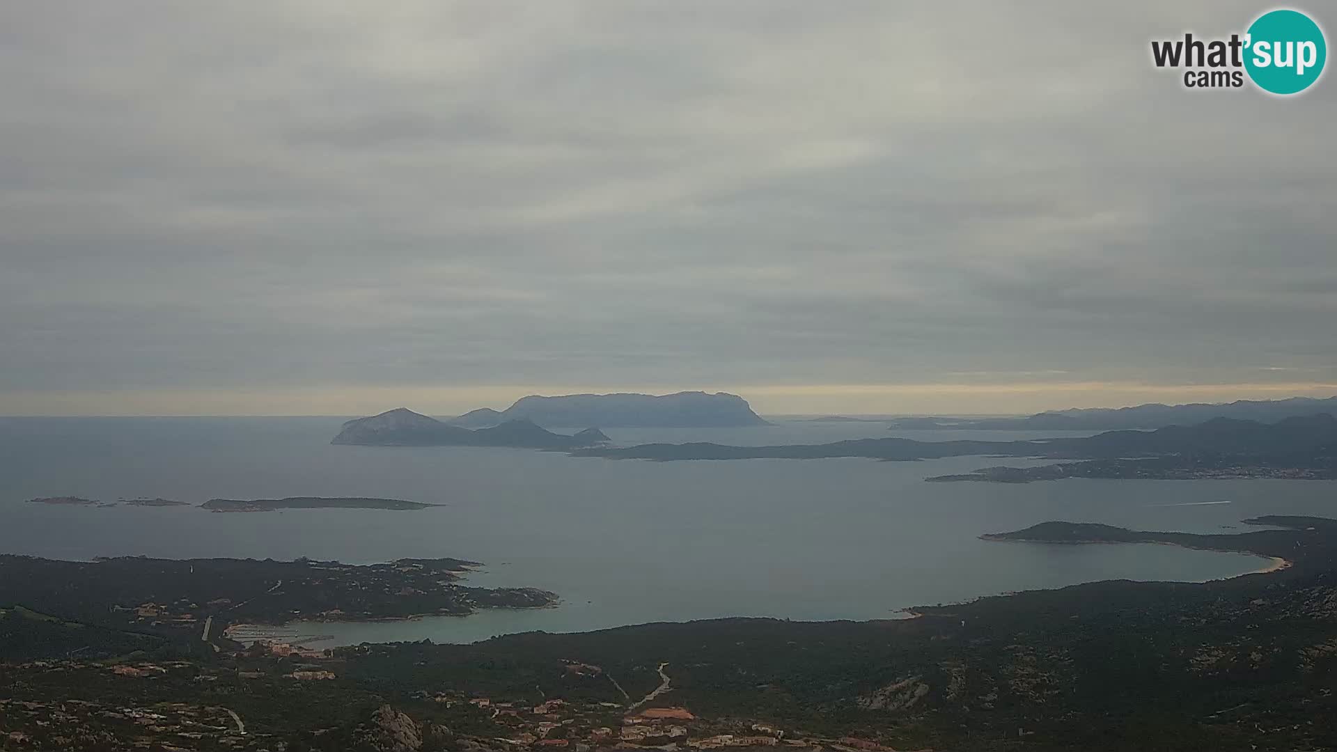 Monte Moro spletna kamera Costa Smeralda panoramski pogled na Sardinijo