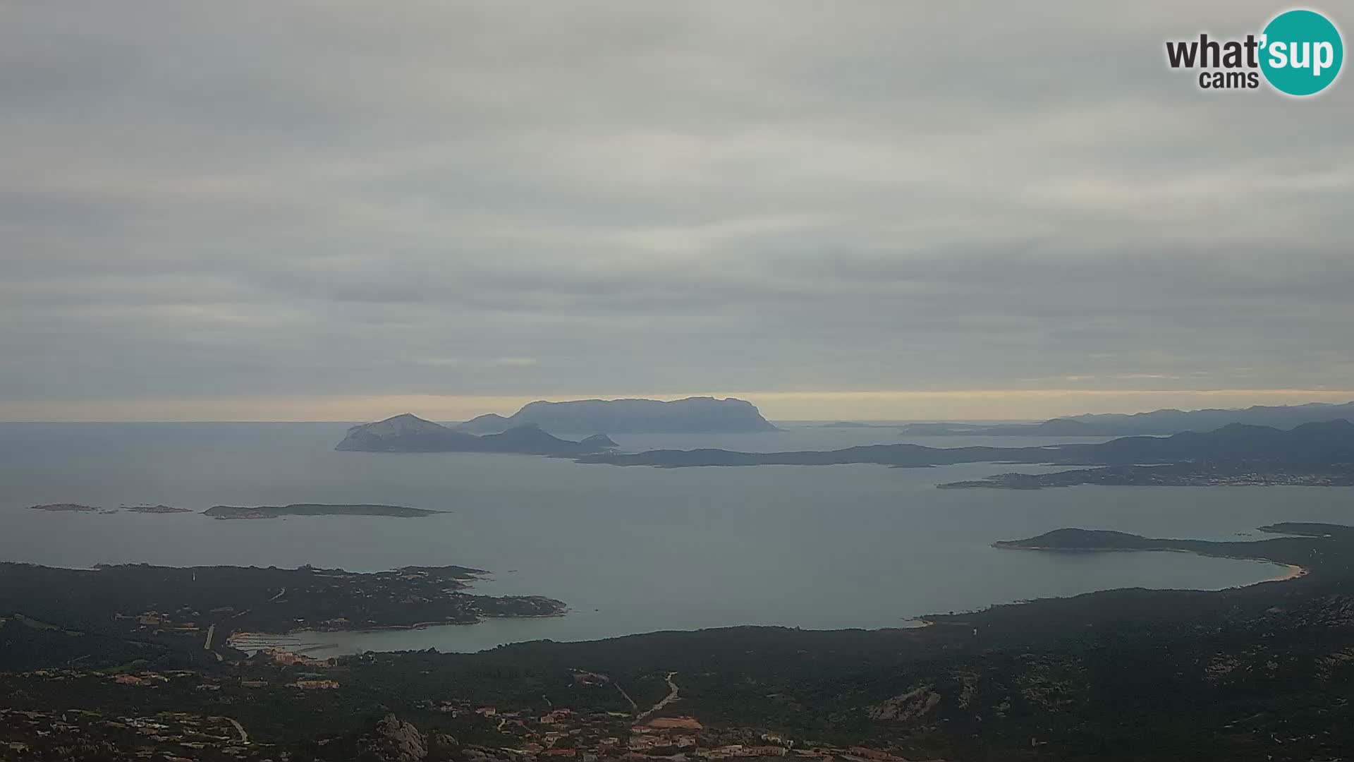 Monte Moro spletna kamera Costa Smeralda panoramski pogled na Sardinijo