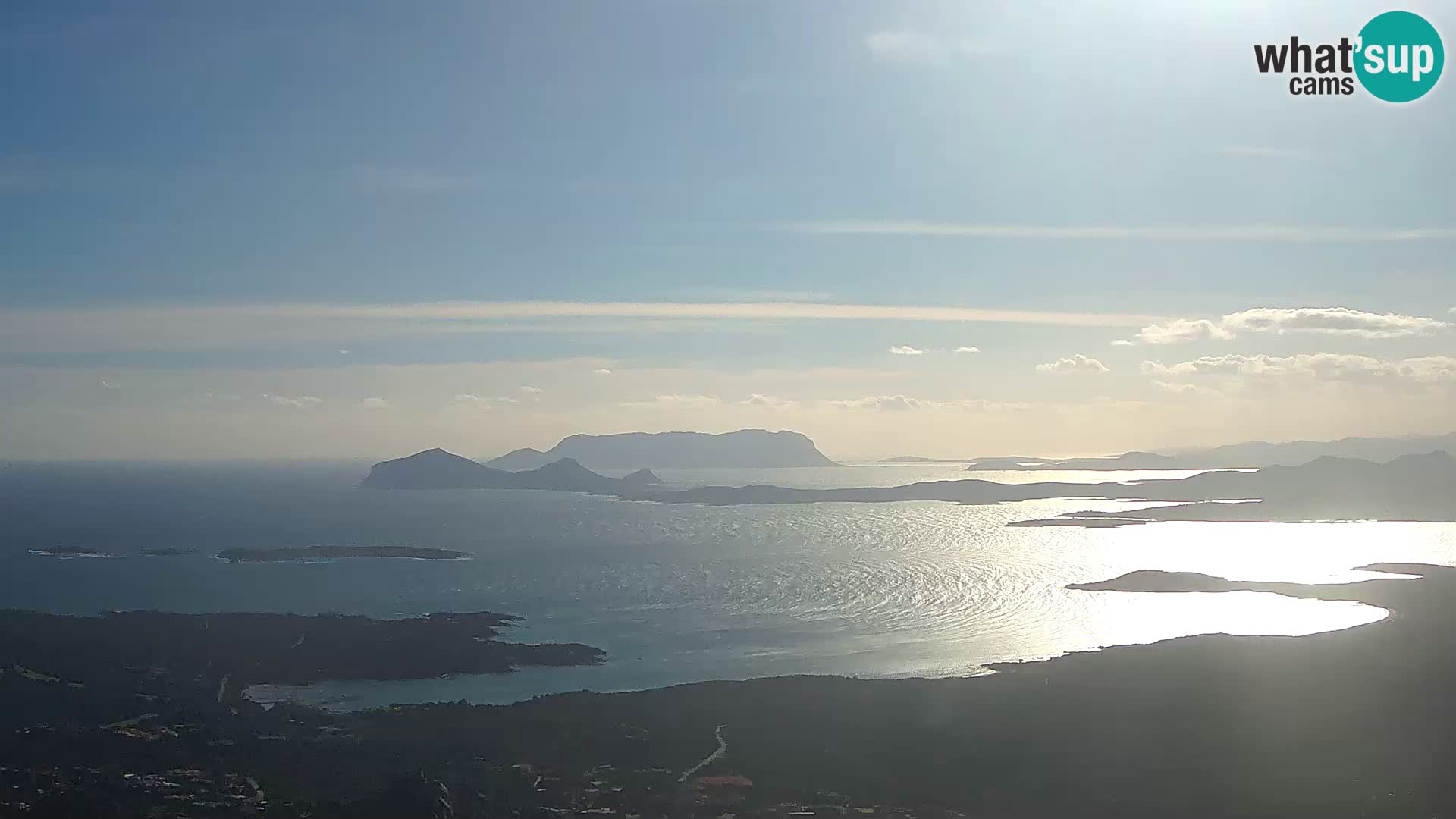 Monte Moro spletna kamera Costa Smeralda panoramski pogled na Sardinijo