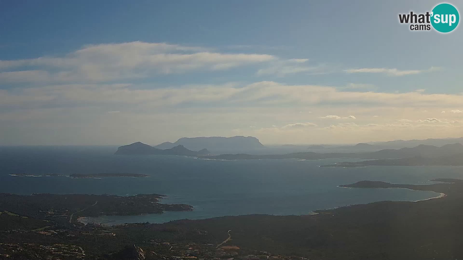 Monte Moro spletna kamera Costa Smeralda panoramski pogled na Sardinijo