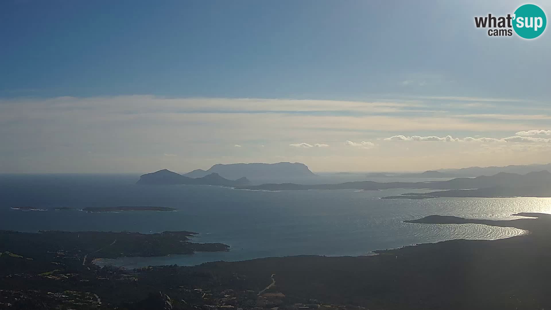 Monte Moro spletna kamera Costa Smeralda panoramski pogled na Sardinijo