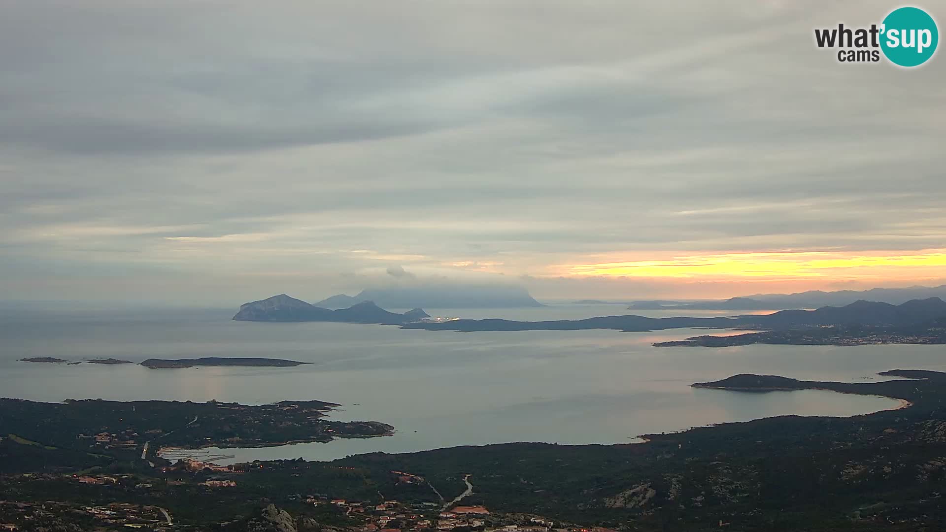 Monte Moro spletna kamera Costa Smeralda panoramski pogled na Sardinijo