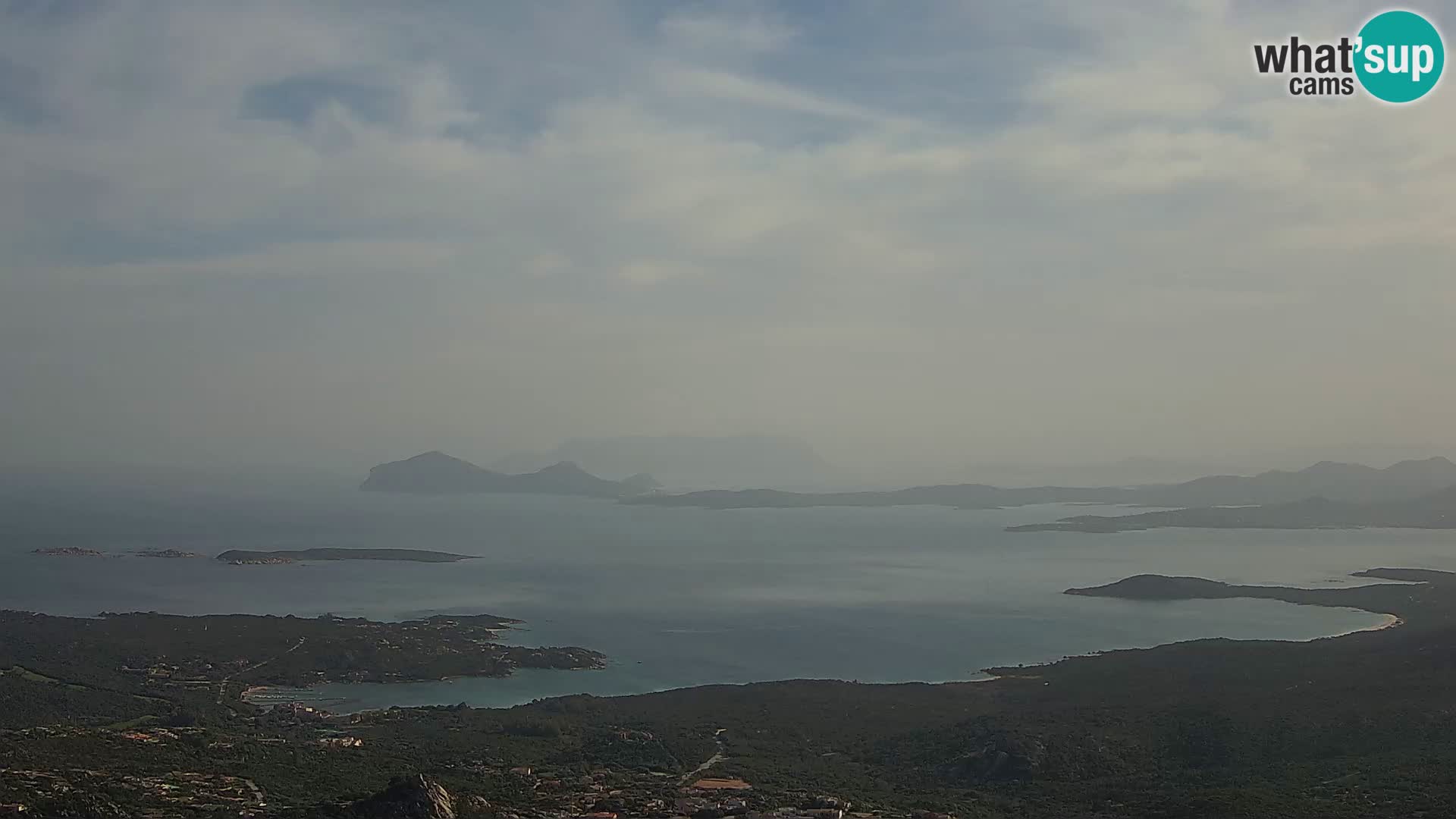 Monte Moro spletna kamera Costa Smeralda panoramski pogled na Sardinijo