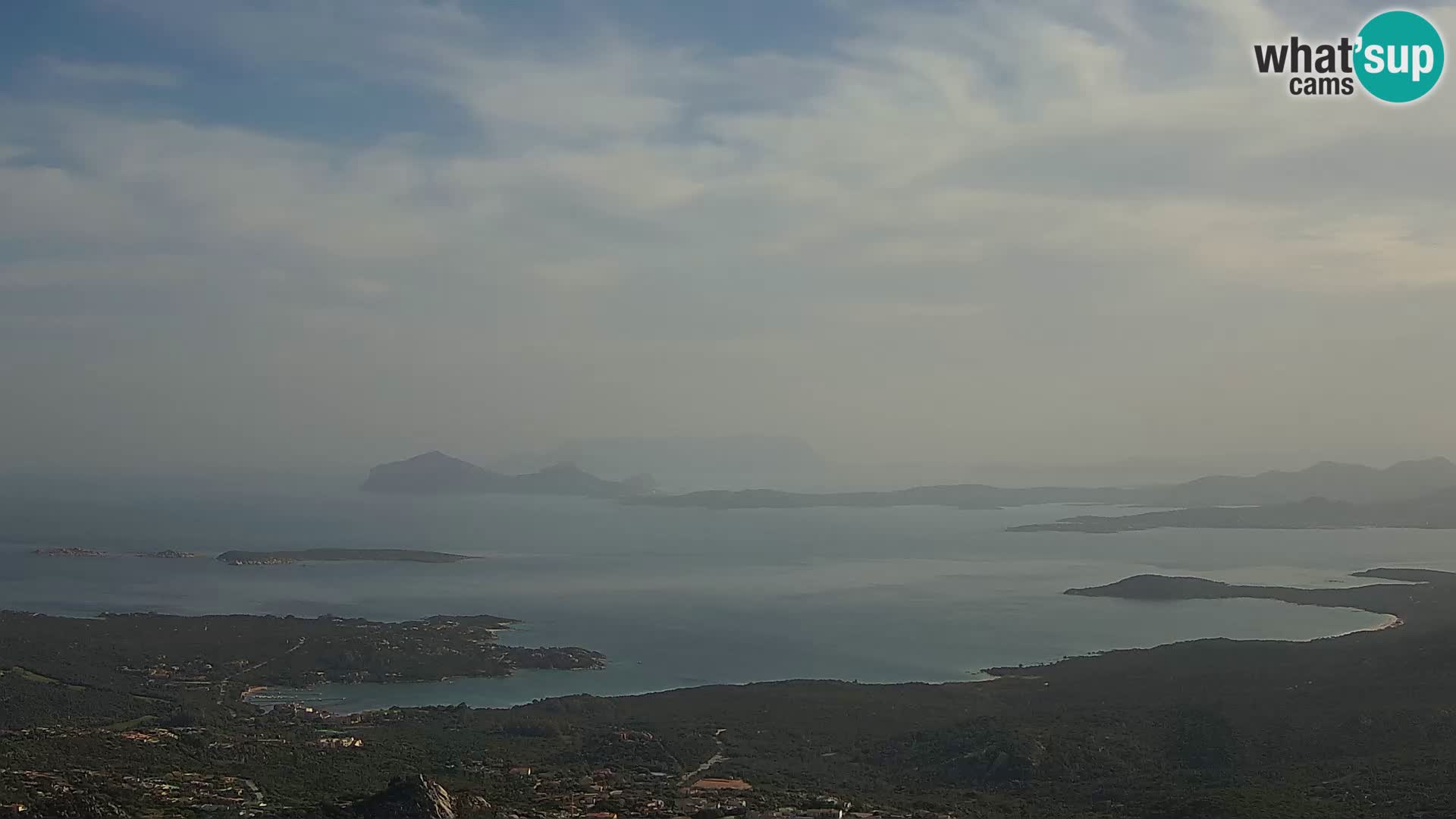 Monte Moro spletna kamera Costa Smeralda panoramski pogled na Sardinijo