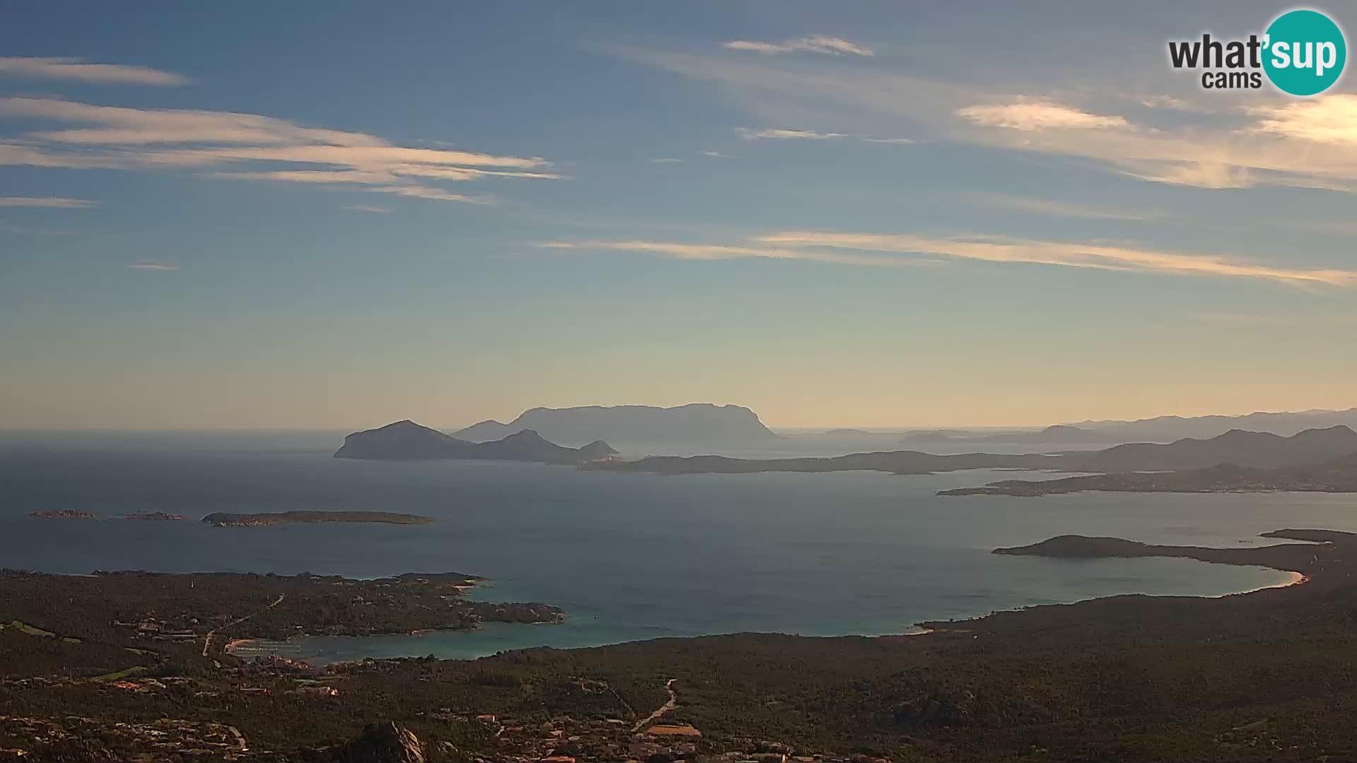 Monte Moro spletna kamera Costa Smeralda panoramski pogled na Sardinijo