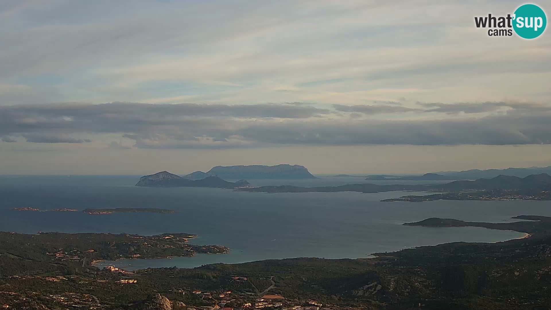 Monte Moro spletna kamera Costa Smeralda panoramski pogled na Sardinijo