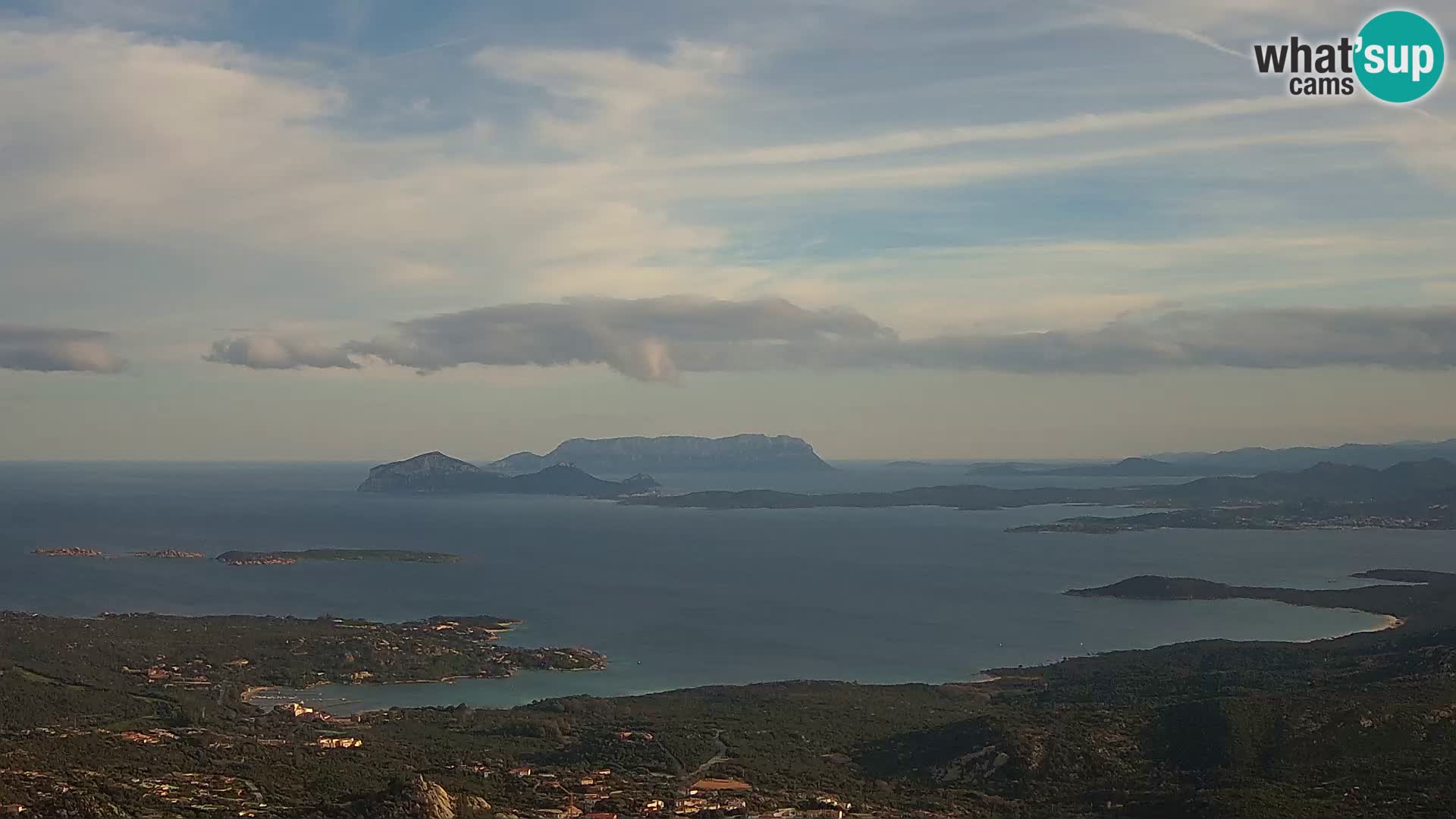 Monte Moro spletna kamera Costa Smeralda panoramski pogled na Sardinijo