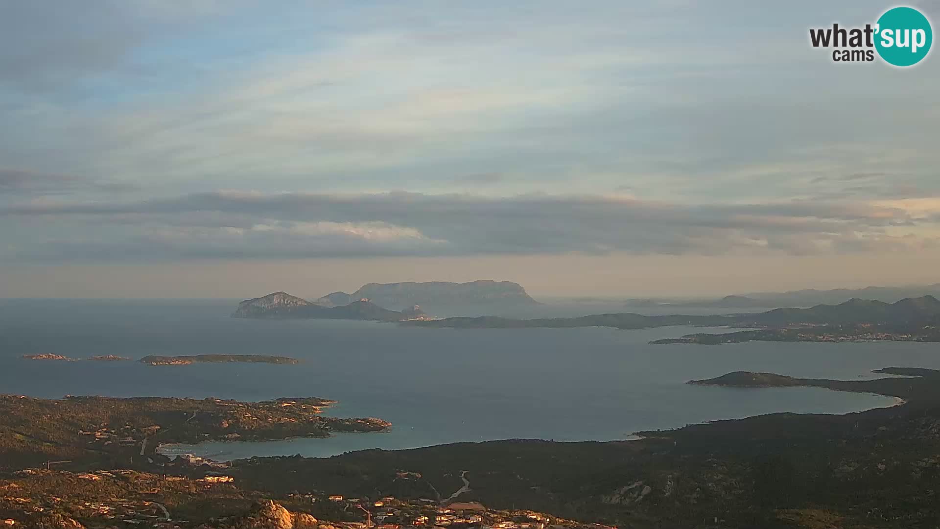 Monte Moro spletna kamera Costa Smeralda panoramski pogled na Sardinijo