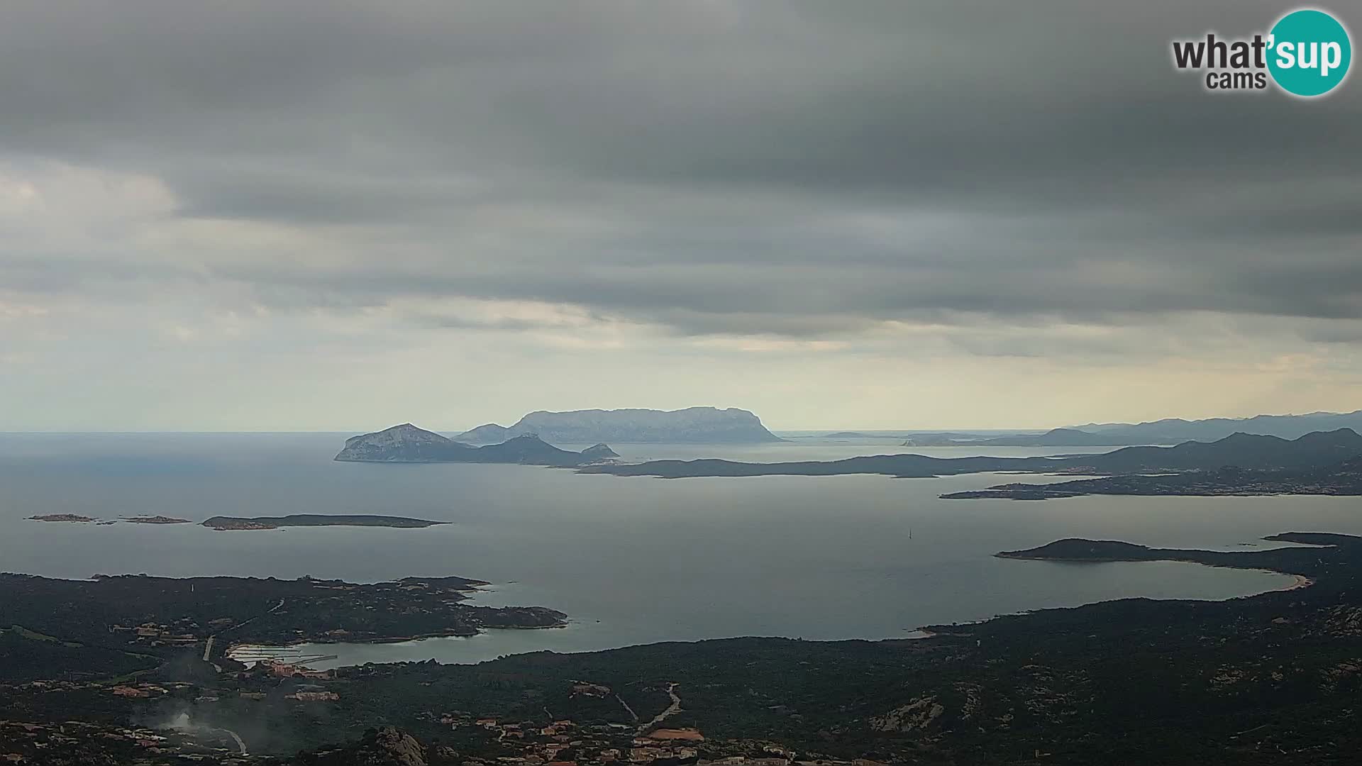 Monte Moro spletna kamera Costa Smeralda panoramski pogled na Sardinijo