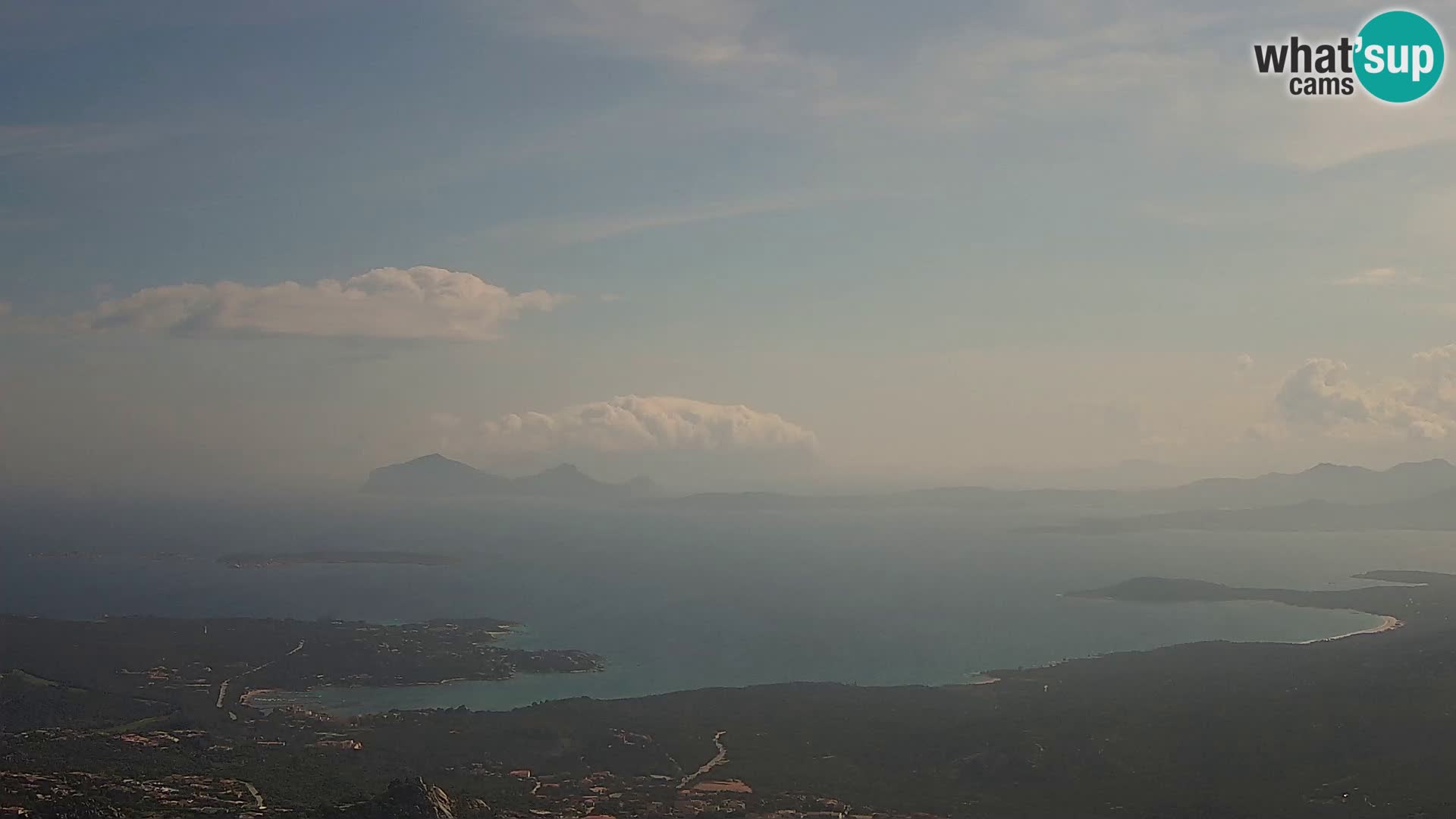 Monte Moro spletna kamera Costa Smeralda panoramski pogled na Sardinijo