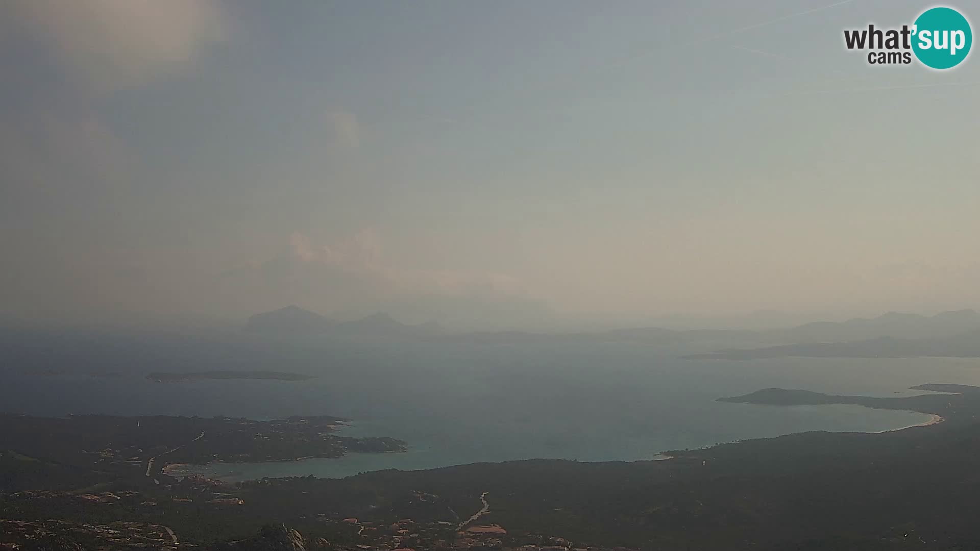 Monte Moro spletna kamera Costa Smeralda panoramski pogled na Sardinijo