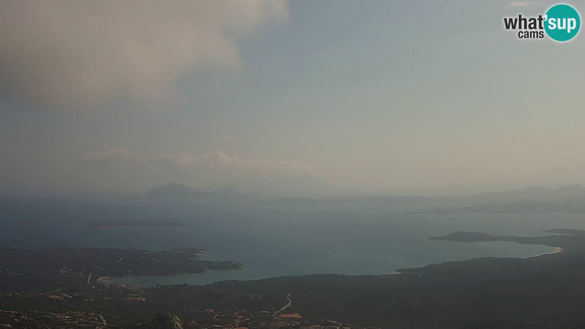 Monte Moro spletna kamera Costa Smeralda panoramski pogled na Sardinijo