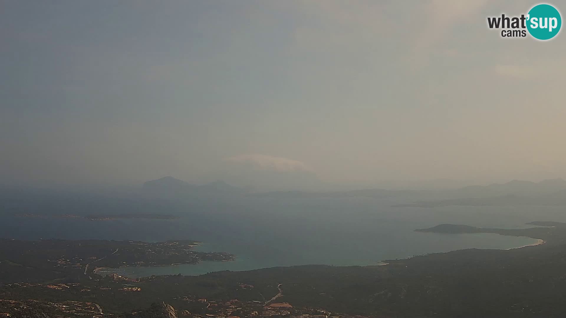 Monte Moro spletna kamera Costa Smeralda panoramski pogled na Sardinijo