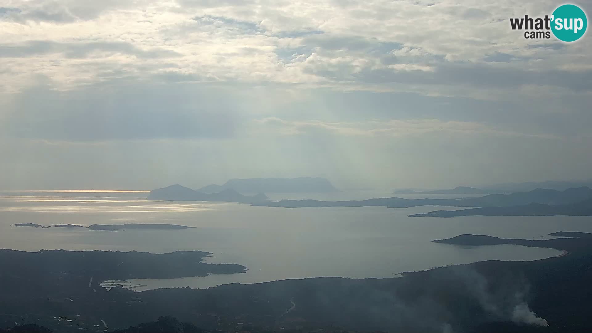 Monte Moro spletna kamera Costa Smeralda panoramski pogled na Sardinijo