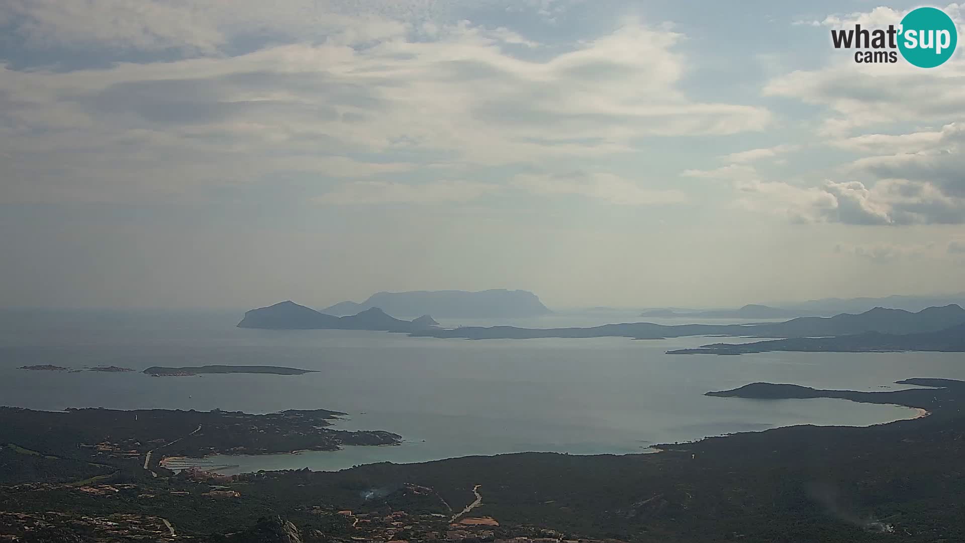 Monte Moro spletna kamera Costa Smeralda panoramski pogled na Sardinijo