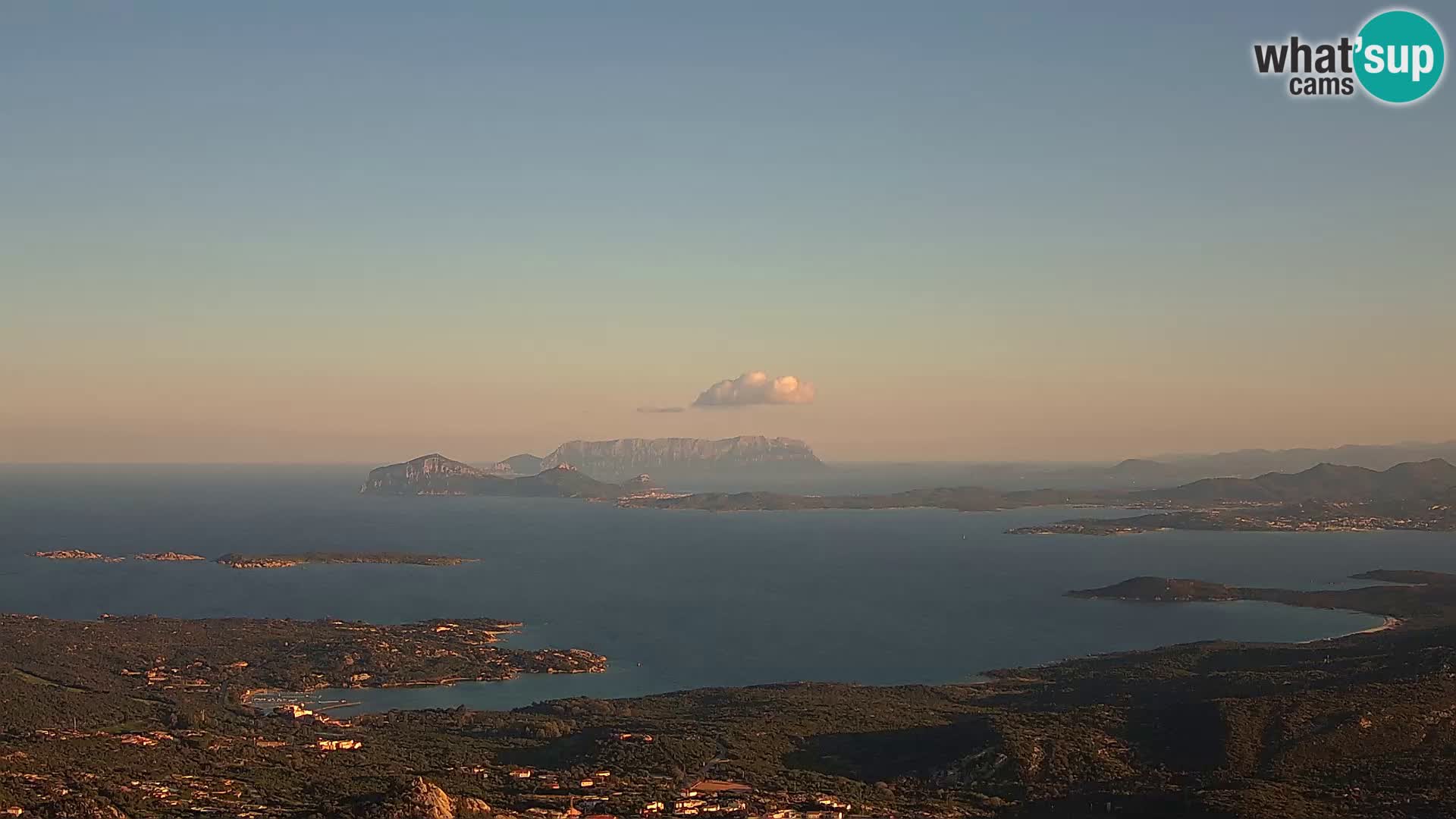 Monte Moro spletna kamera Costa Smeralda panoramski pogled na Sardinijo