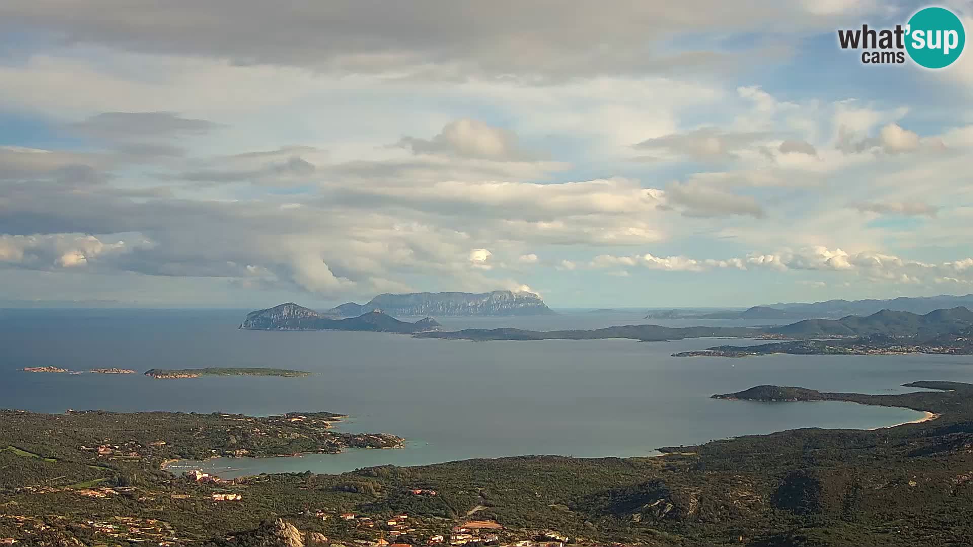 Monte Moro spletna kamera Costa Smeralda panoramski pogled na Sardinijo