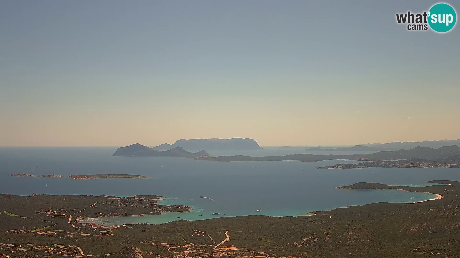 Monte Moro spletna kamera Costa Smeralda panoramski pogled na Sardinijo