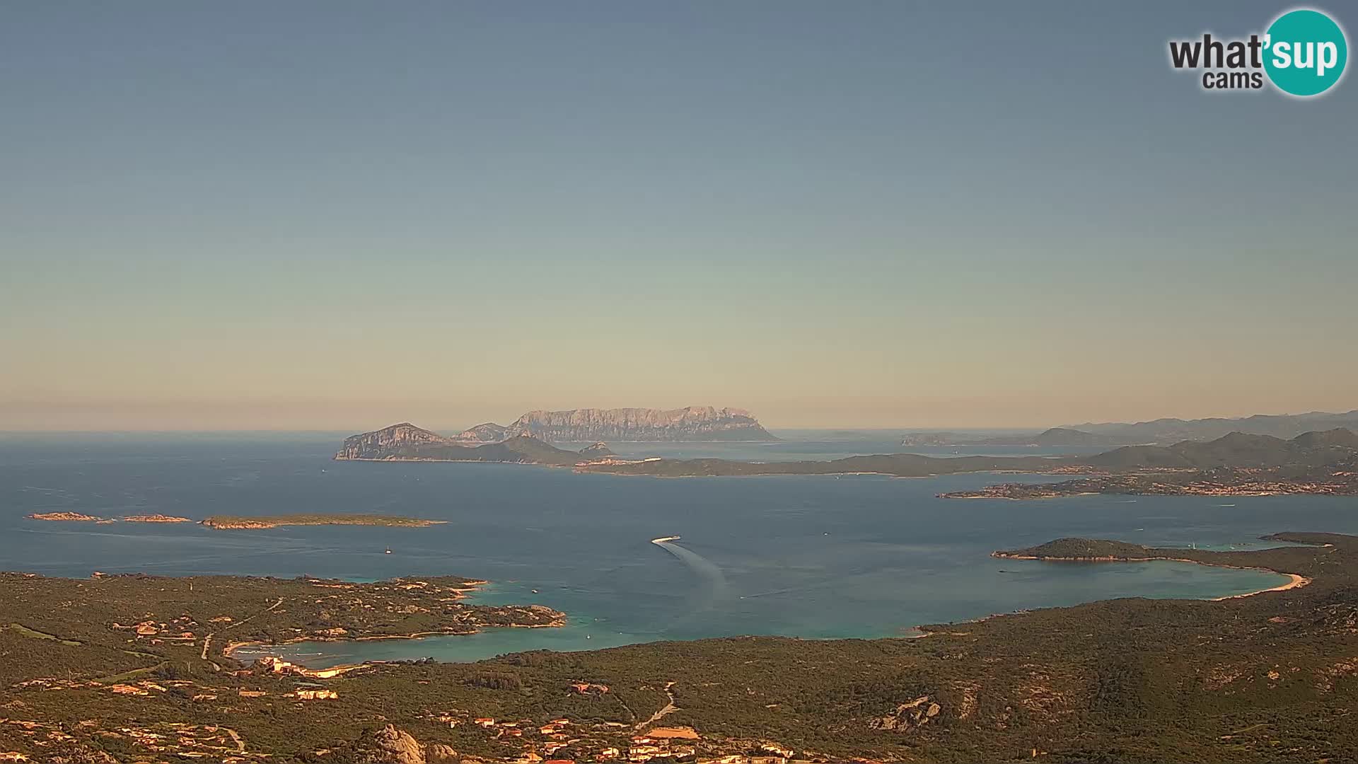 Monte Moro spletna kamera Costa Smeralda panoramski pogled na Sardinijo