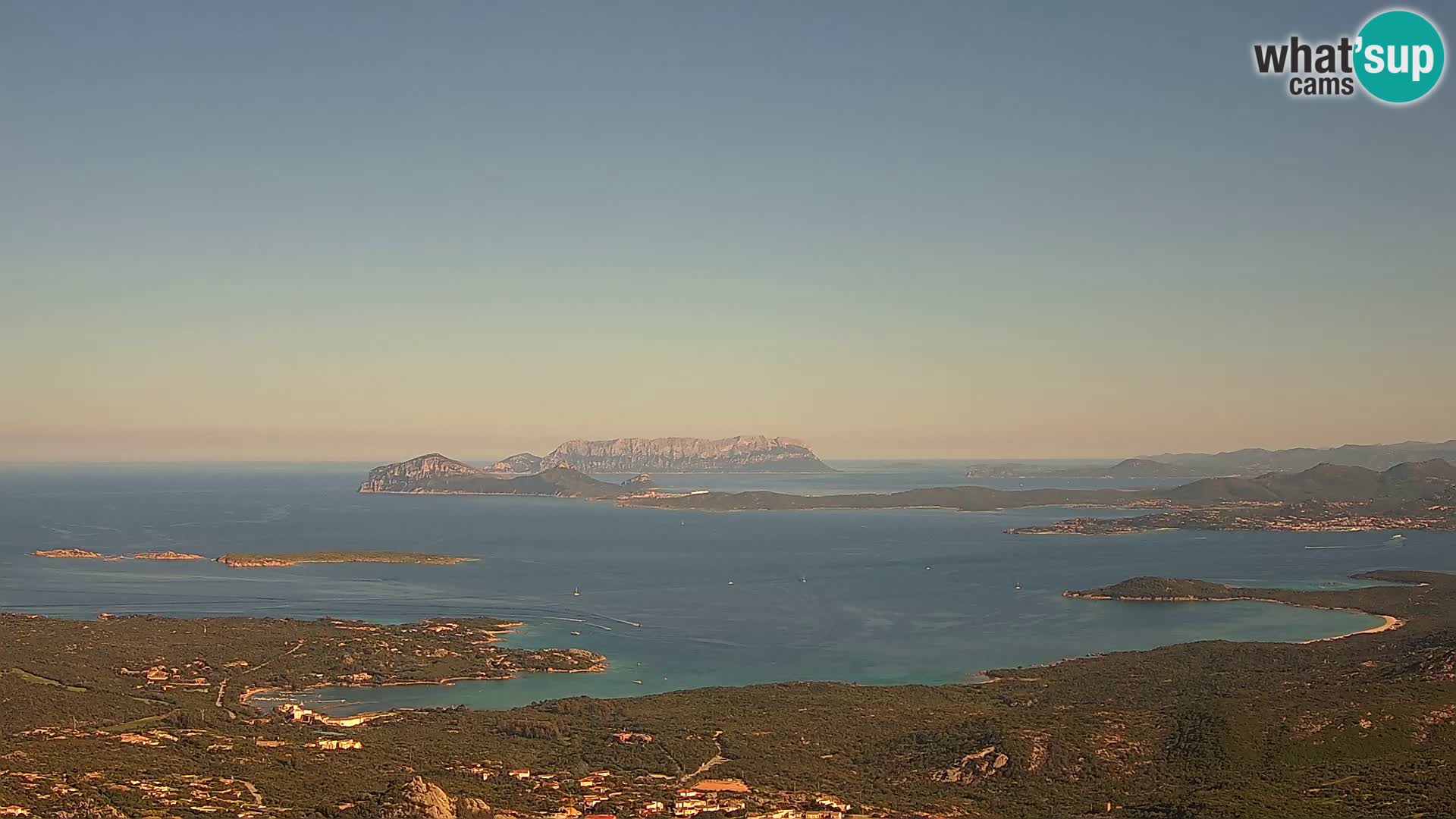 Monte Moro spletna kamera Costa Smeralda panoramski pogled na Sardinijo