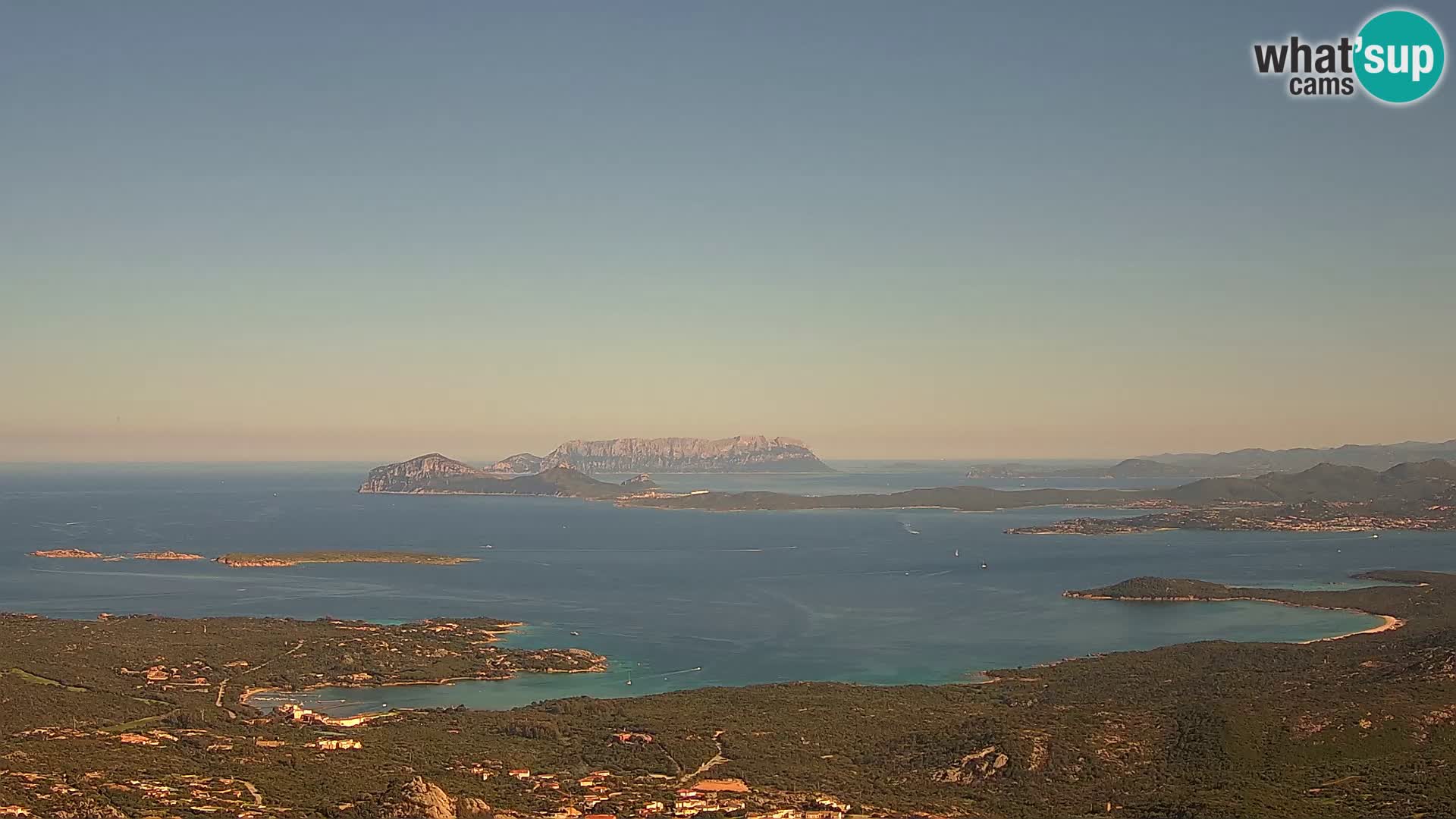 Monte Moro spletna kamera Costa Smeralda panoramski pogled na Sardinijo