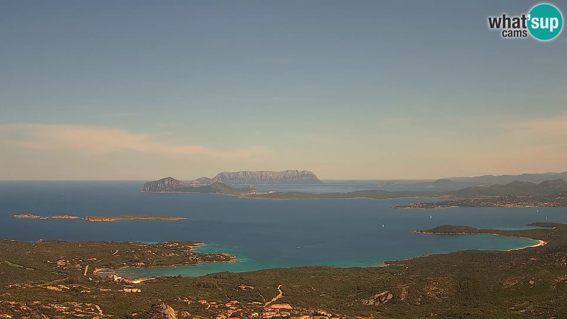 Monte Moro spletna kamera Costa Smeralda panoramski pogled na Sardinijo