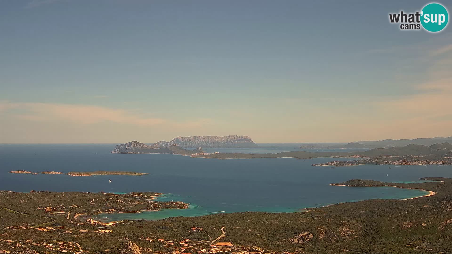 Monte Moro spletna kamera Costa Smeralda panoramski pogled na Sardinijo