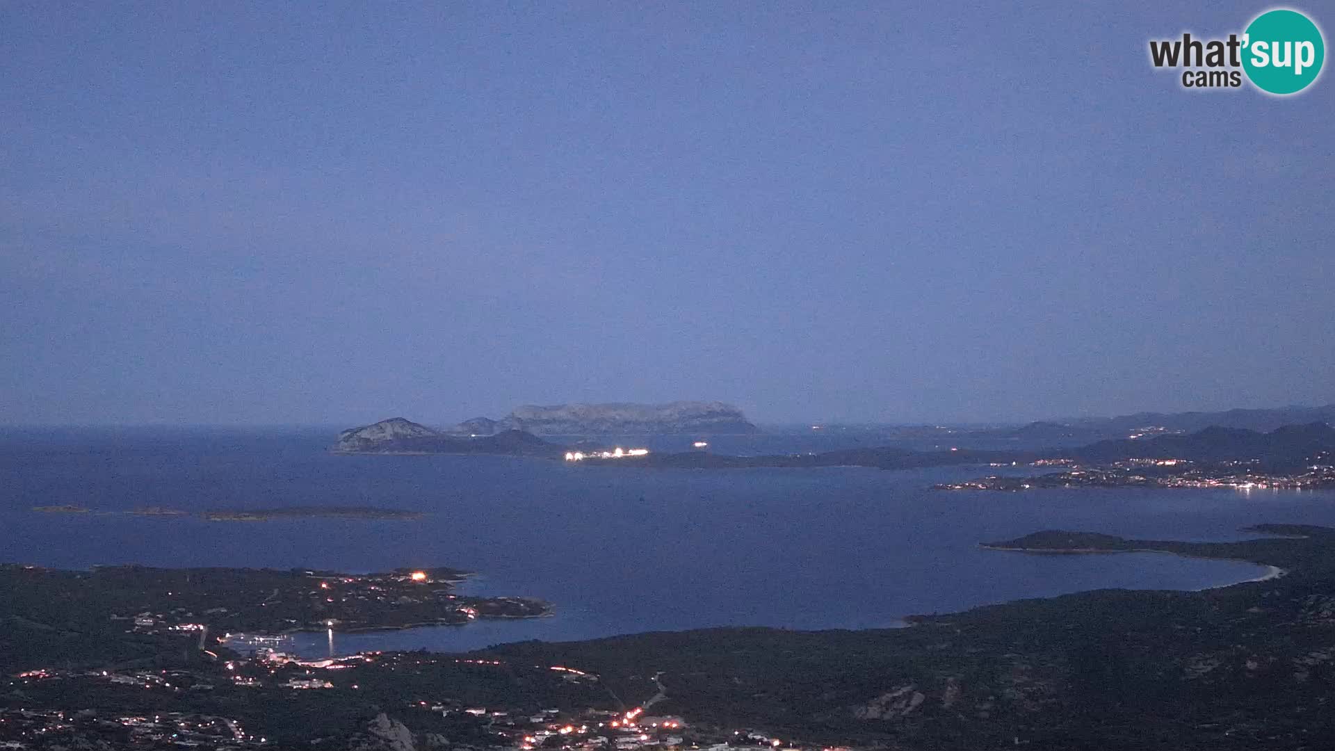 Monte Moro spletna kamera Costa Smeralda panoramski pogled na Sardinijo