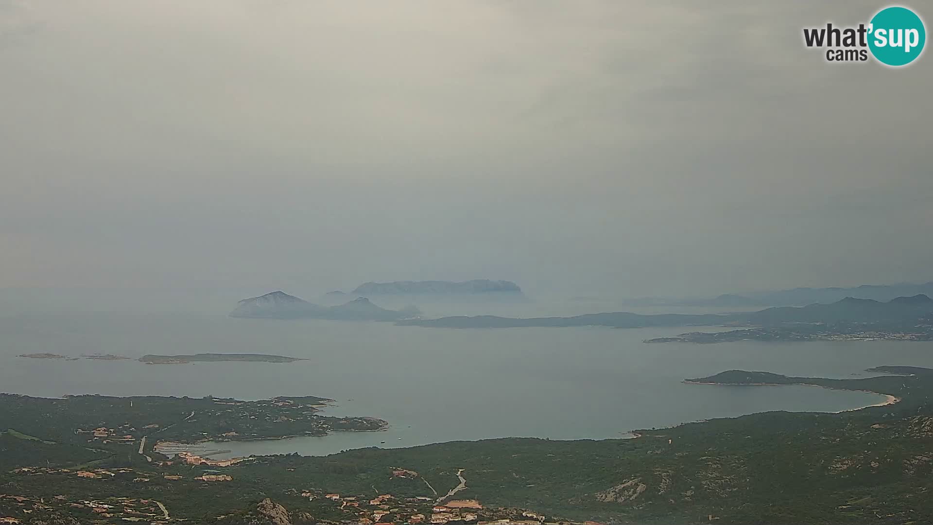 Monte Moro spletna kamera Costa Smeralda panoramski pogled na Sardinijo
