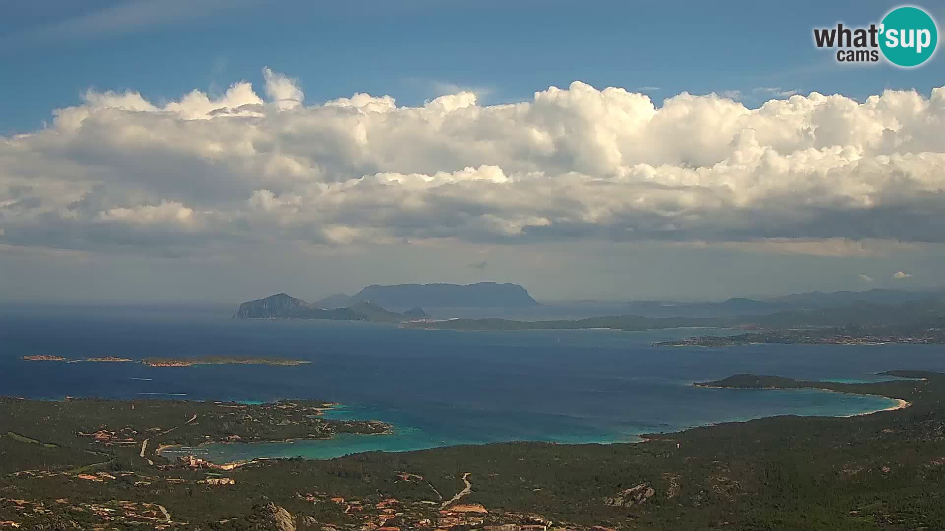 Monte Moro spletna kamera Costa Smeralda panoramski pogled na Sardinijo