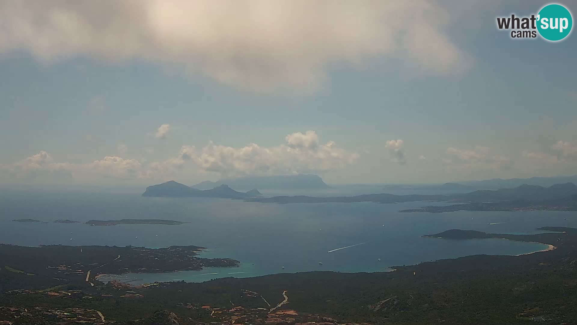 Monte Moro spletna kamera Costa Smeralda panoramski pogled na Sardinijo