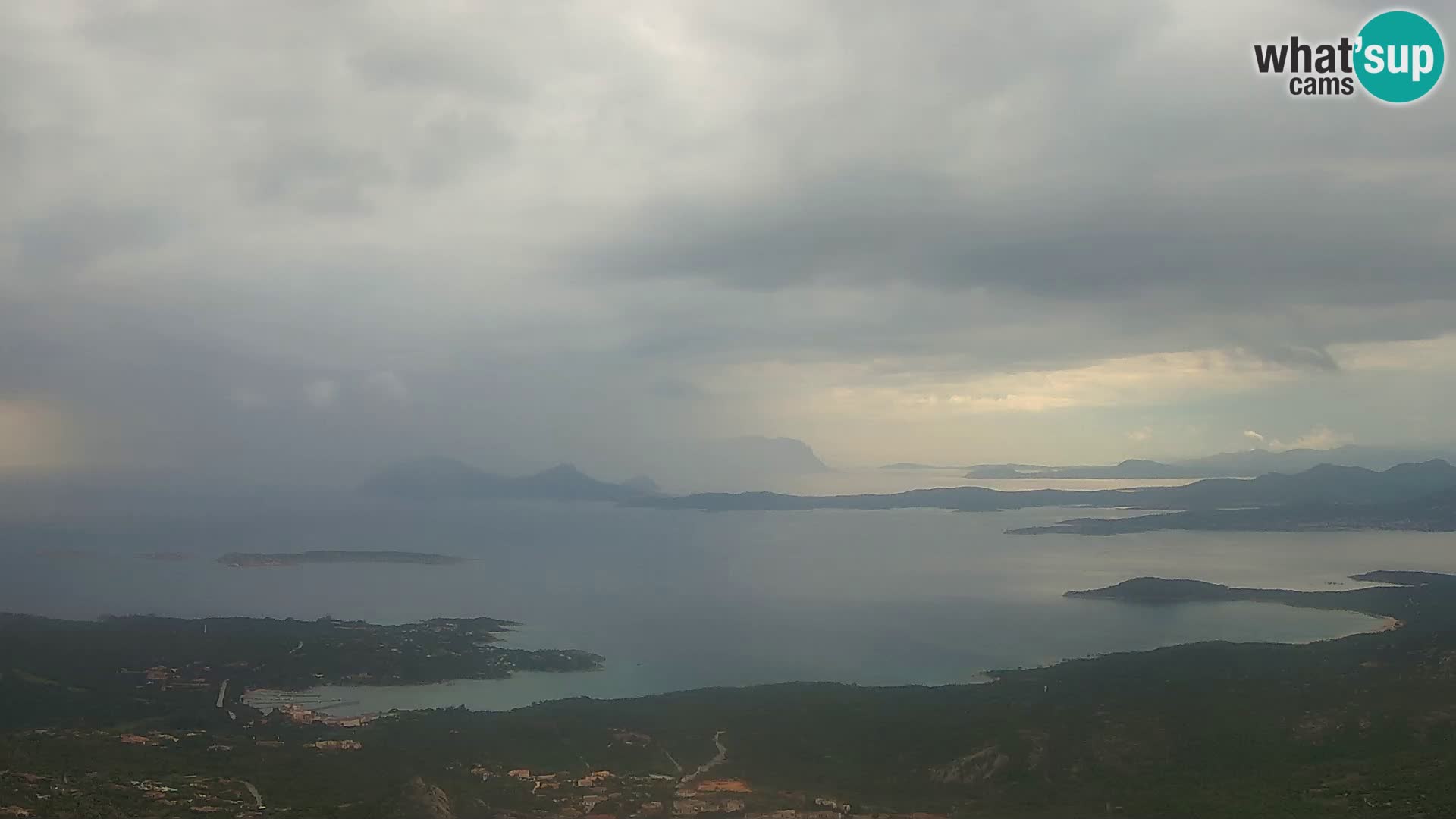 Monte Moro spletna kamera Costa Smeralda panoramski pogled na Sardinijo